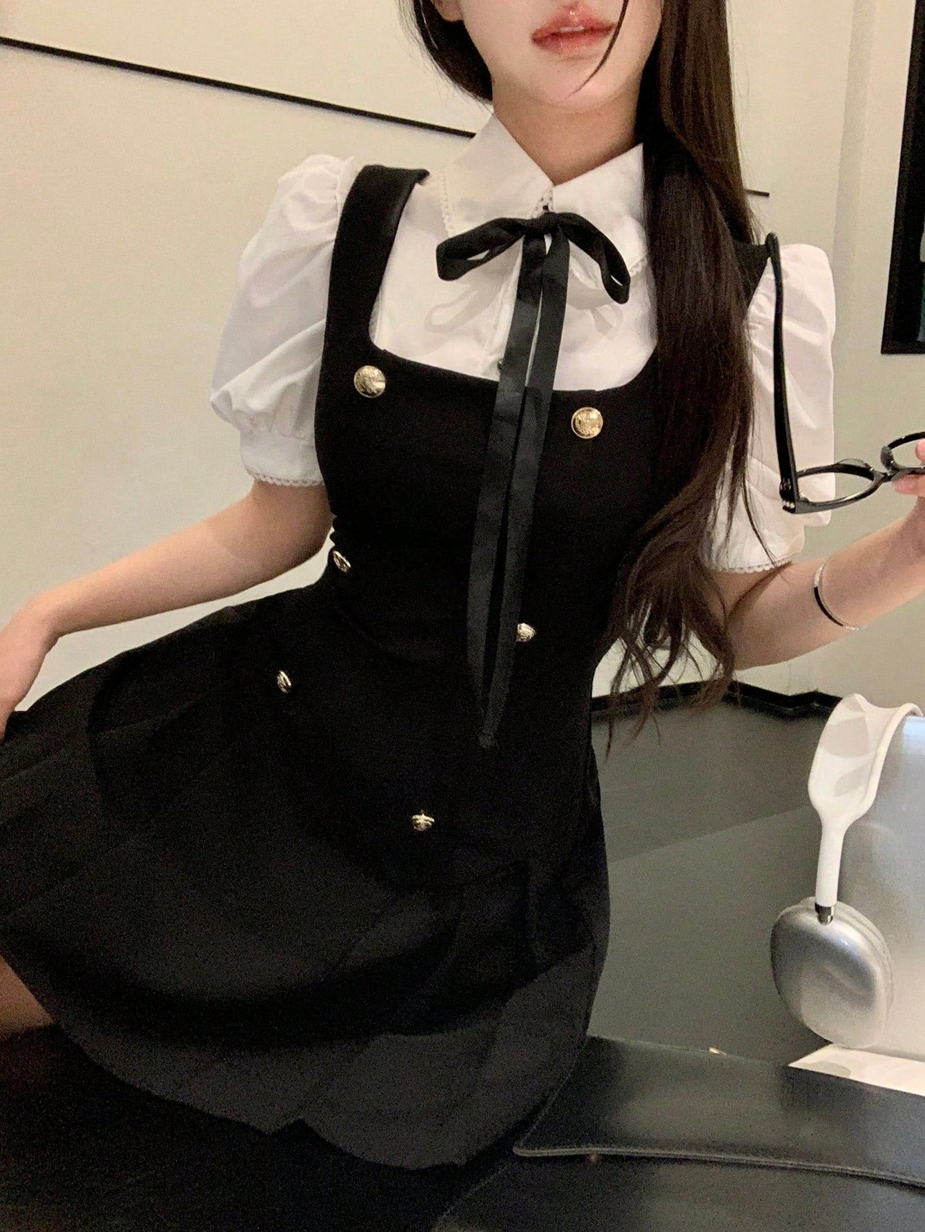 Women’s Woven Fabric Dress, Sleeveless Buckle Detail Design, 1 Piece, For Seasonal Everyday Wear