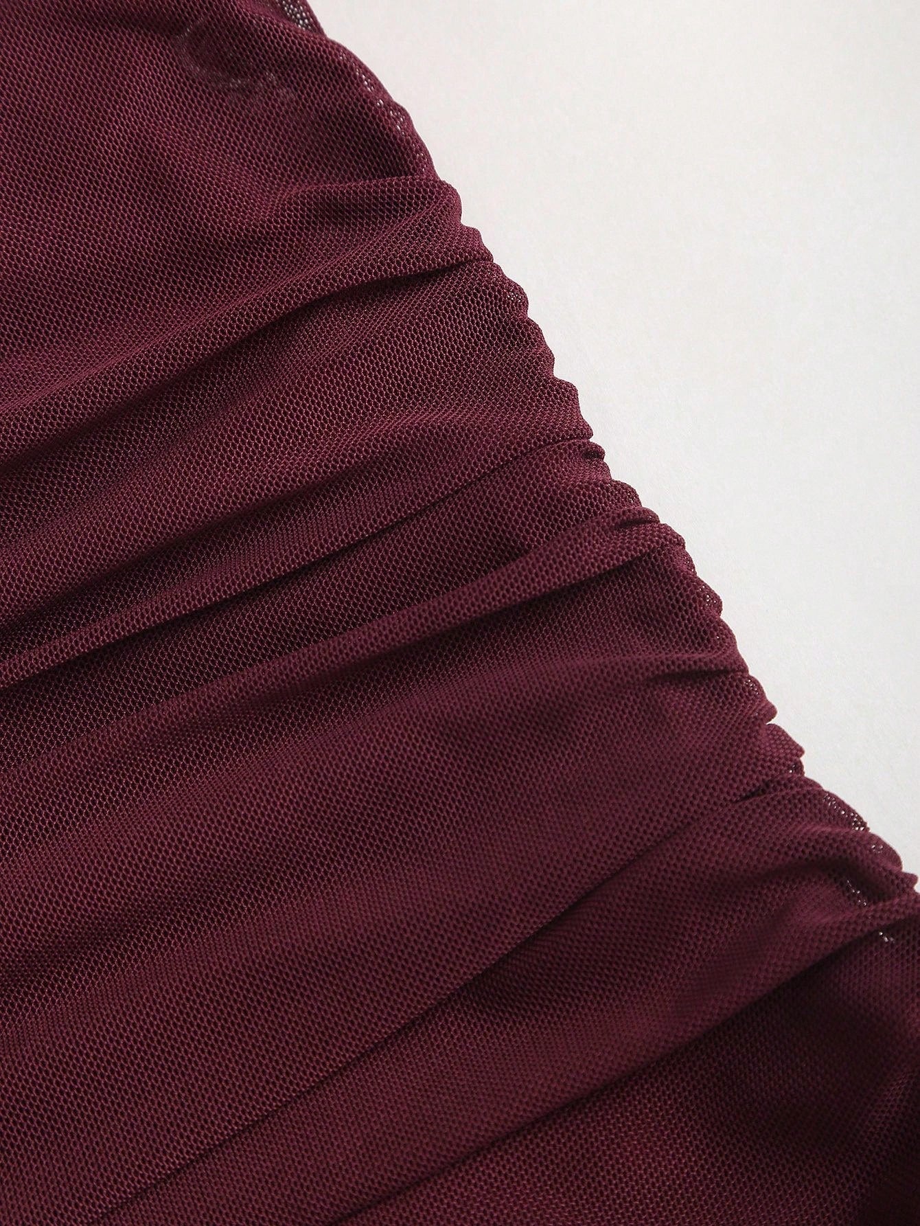 Solid Color Dress Neutral Color Single Piece Ruched Detail Button Collar Design For Daily Styling