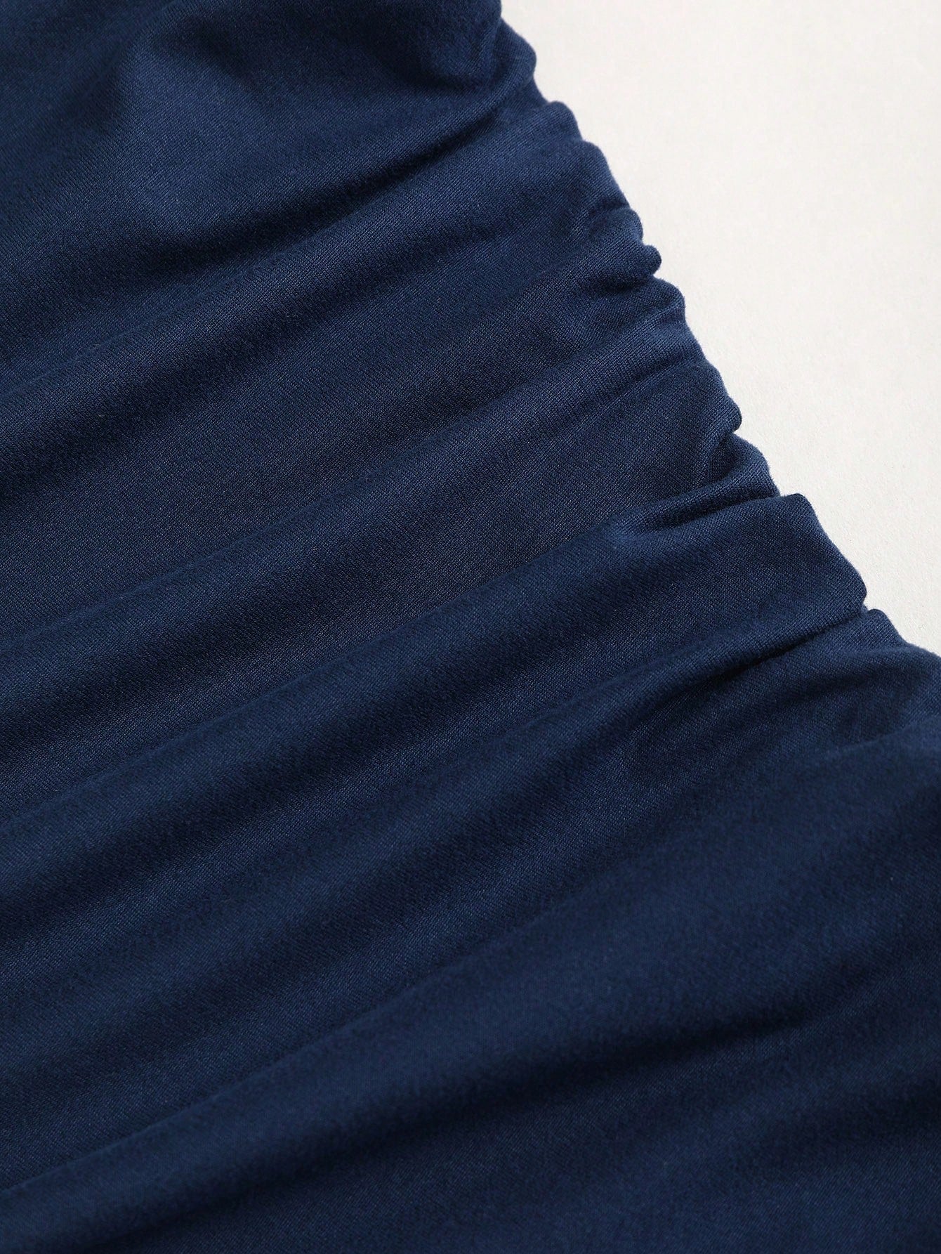 Solid Color Mini Dress Neutral Color Single Piece Drawstring Asymmetrical Hem Design For Casual Wear