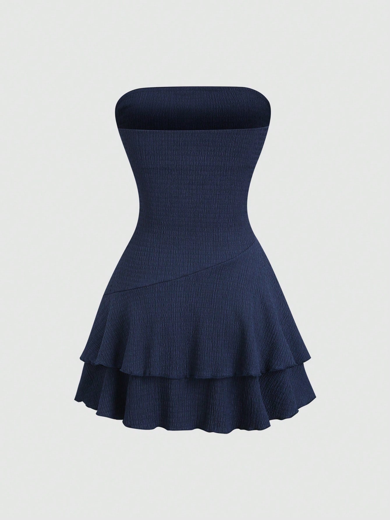 Textured Fabric Dress Neutral Color Single Piece Sleeveless Design For Daily Styling