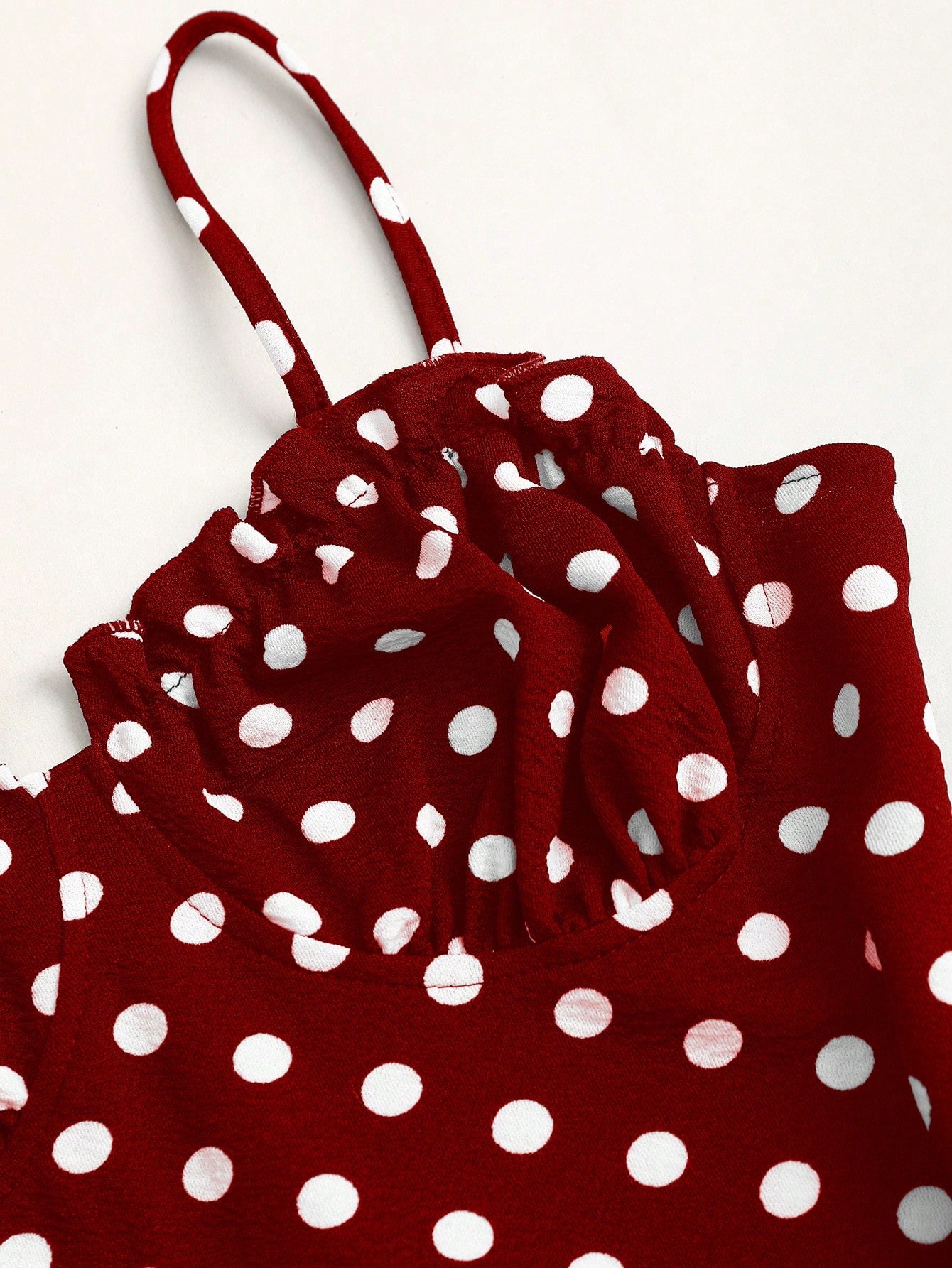 Polka Dot Pattern Dress Black and White Color Single Piece Sleeveless Strap Design For Casual Wear