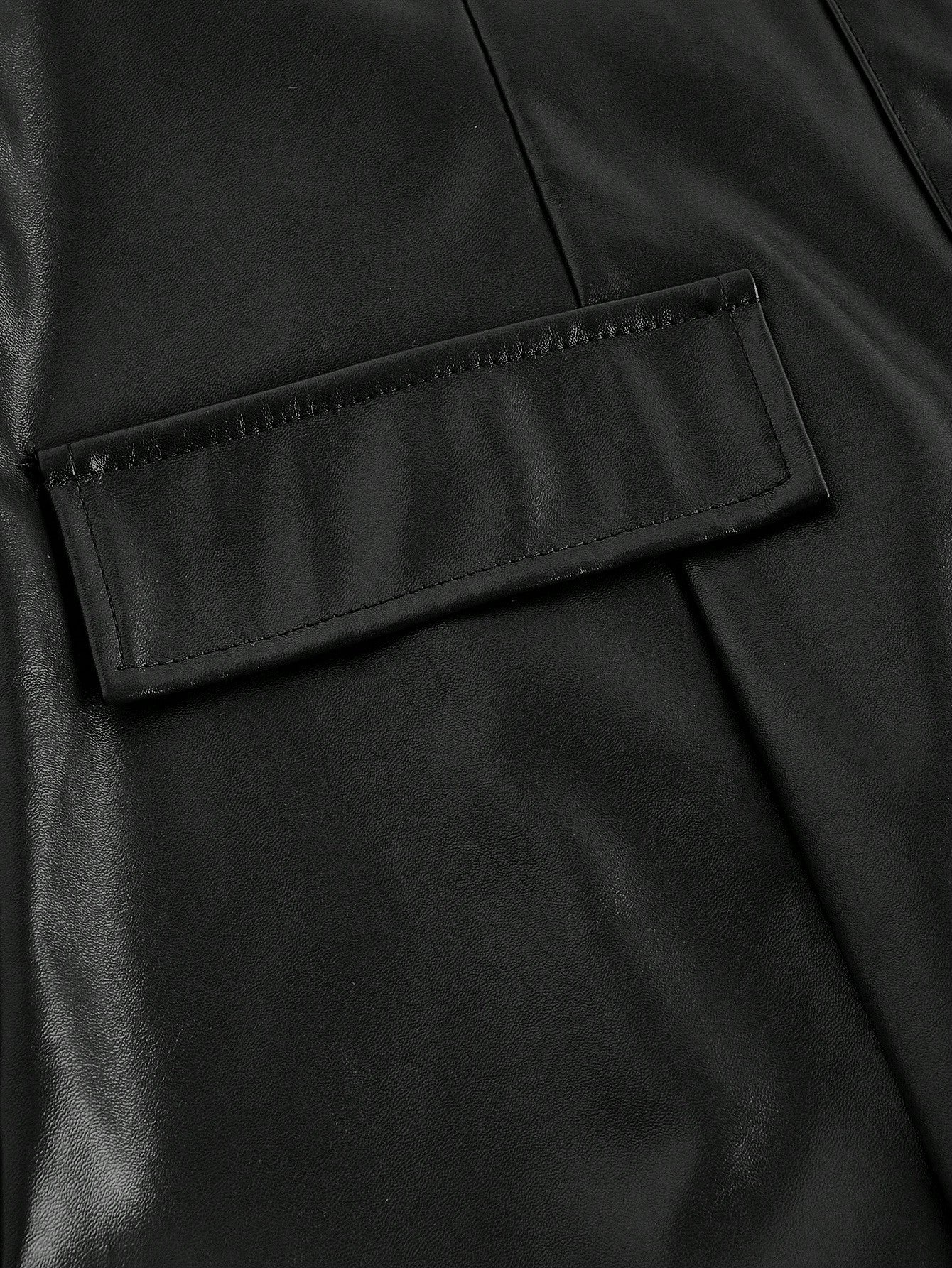 Military Green Patchwork Shirt Dress with PU Leather Detail Casual Design