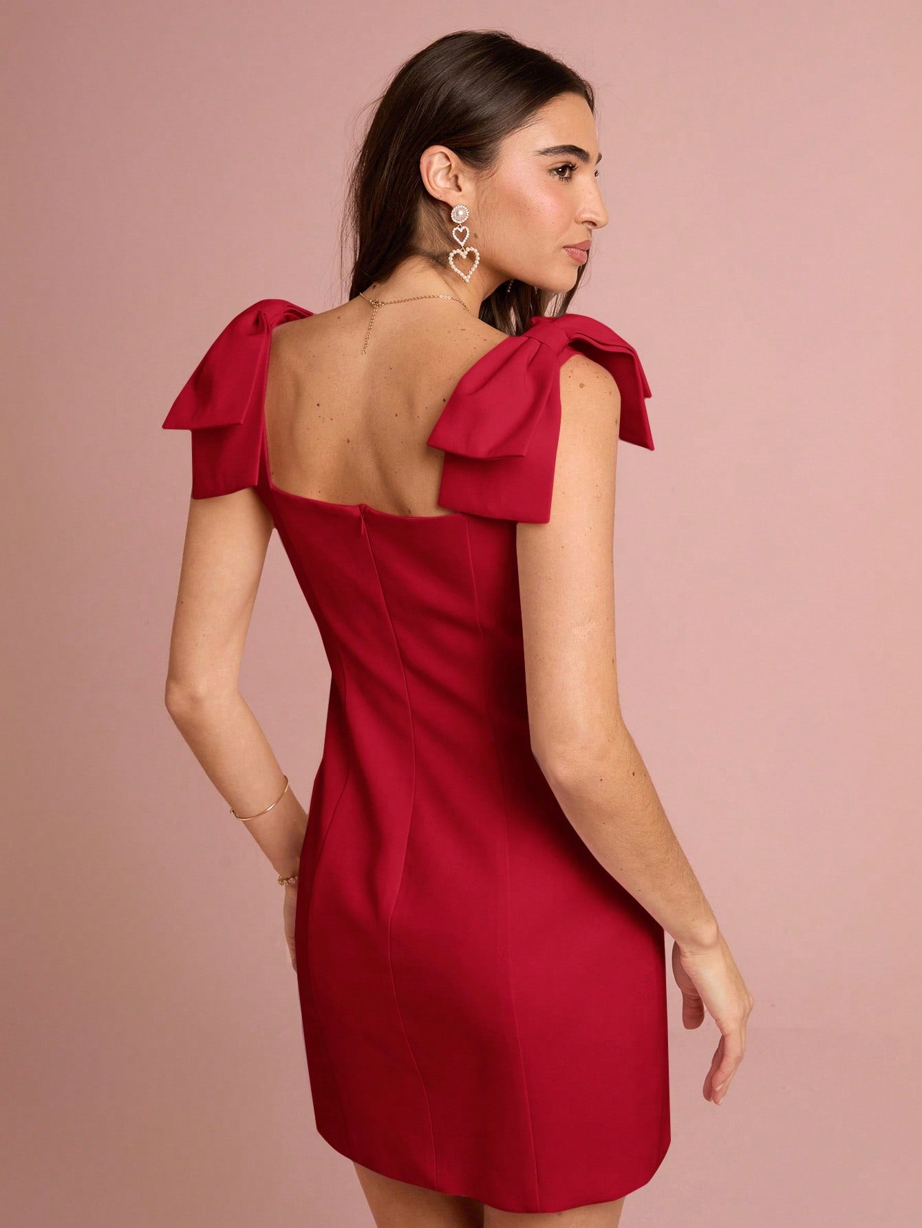 Women’s Woven Fabric Sleeveless Mini Dress, Solid Pattern, Simple Silhouette, 1 Piece, For Summer Wear