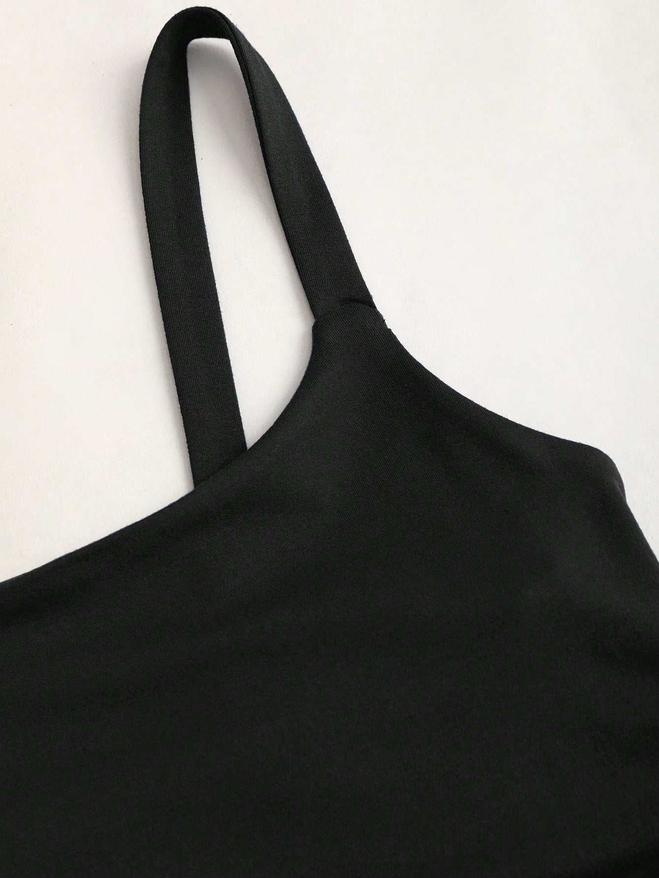 Solid Color Mini Dress Neutral Color Single Piece Drawstring Asymmetrical Hem Design For Casual Wear