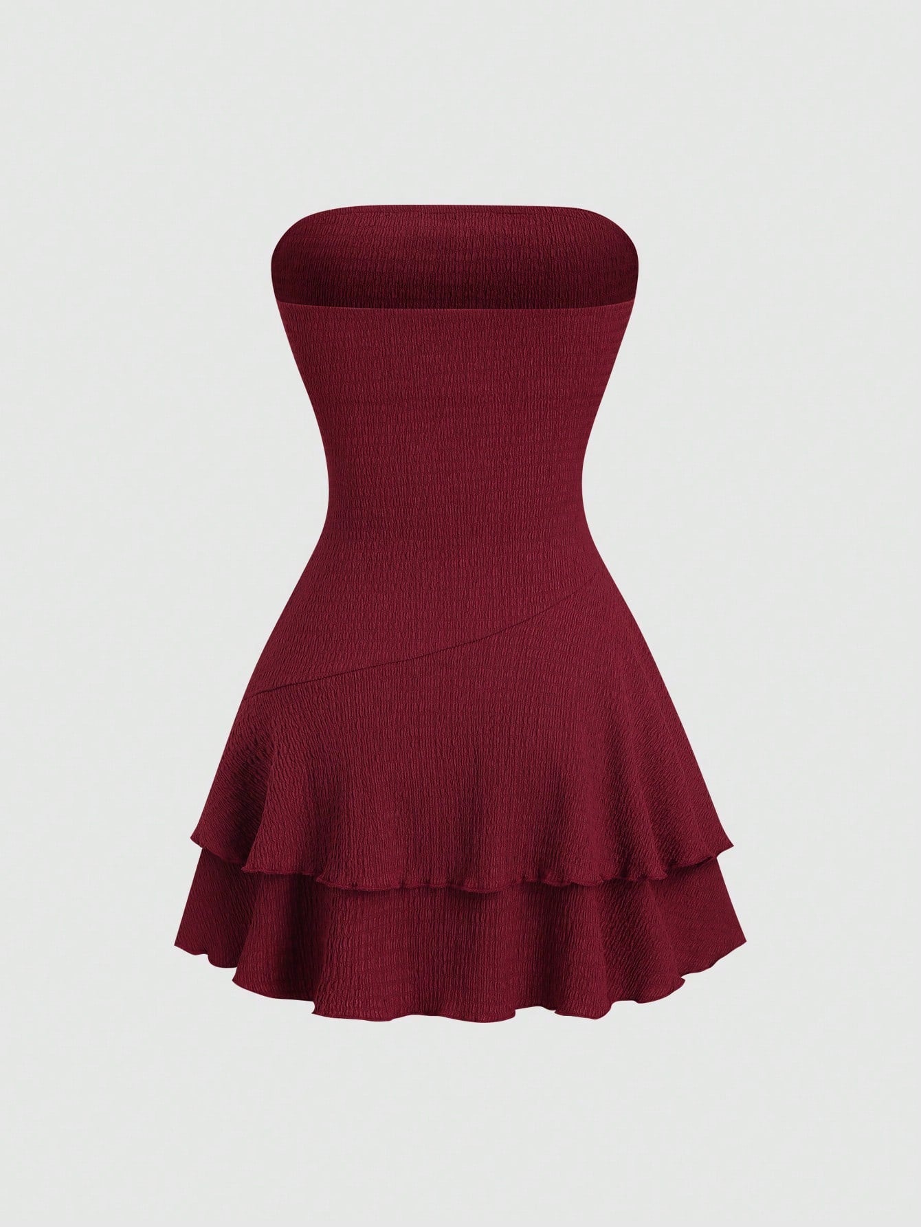 Textured Fabric Dress Neutral Color Single Piece Sleeveless Design For Daily Styling