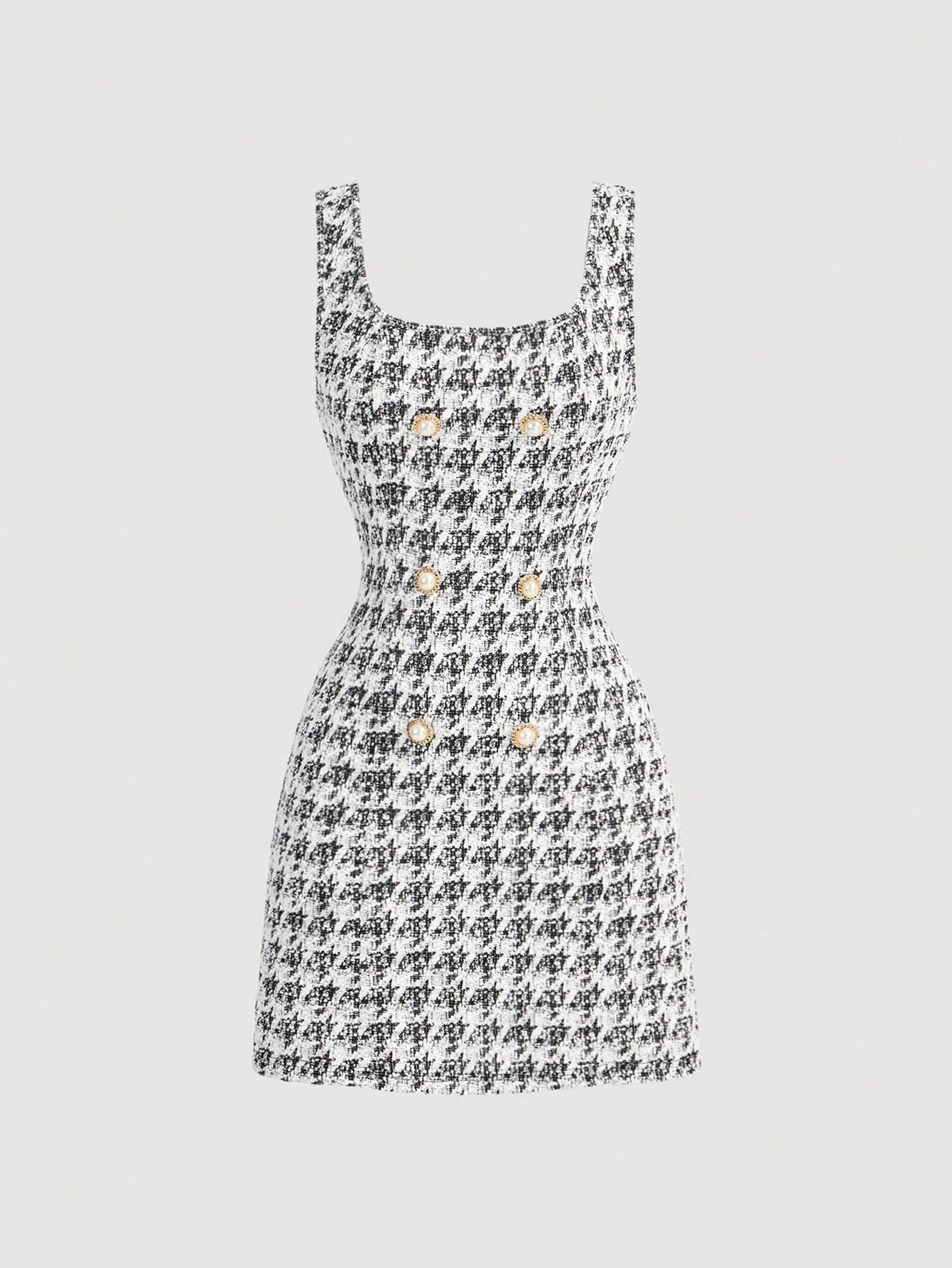 Multicolor Knit Mini Dress Neutral Tone Single Piece Sleeveless Design For Casual Wear