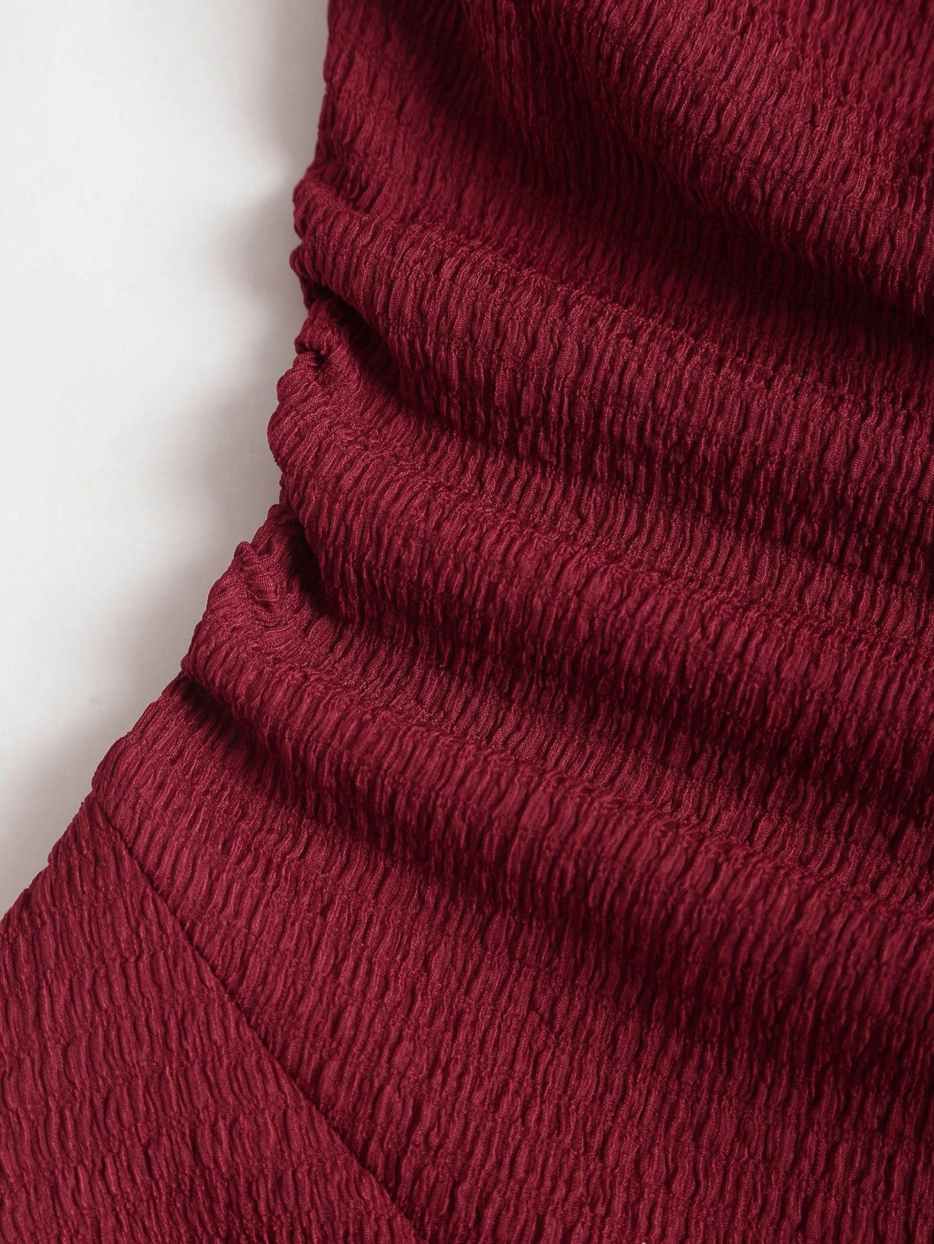 Textured Fabric Dress Neutral Color Single Piece Sleeveless Design For Daily Styling