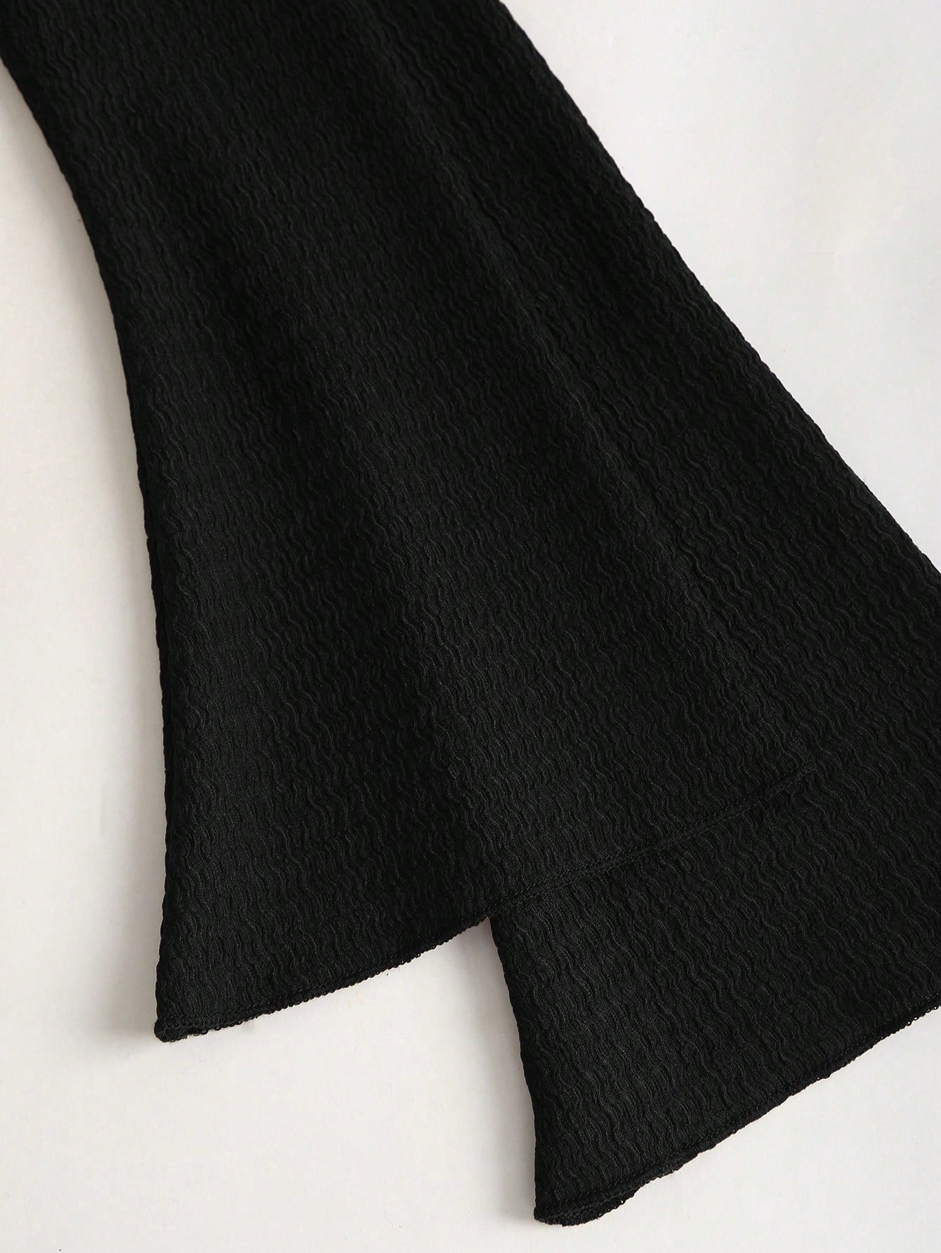 Solid Color Dress Neutral Color Single Piece Flare Sleeve Waist Detail Design For General Occasions