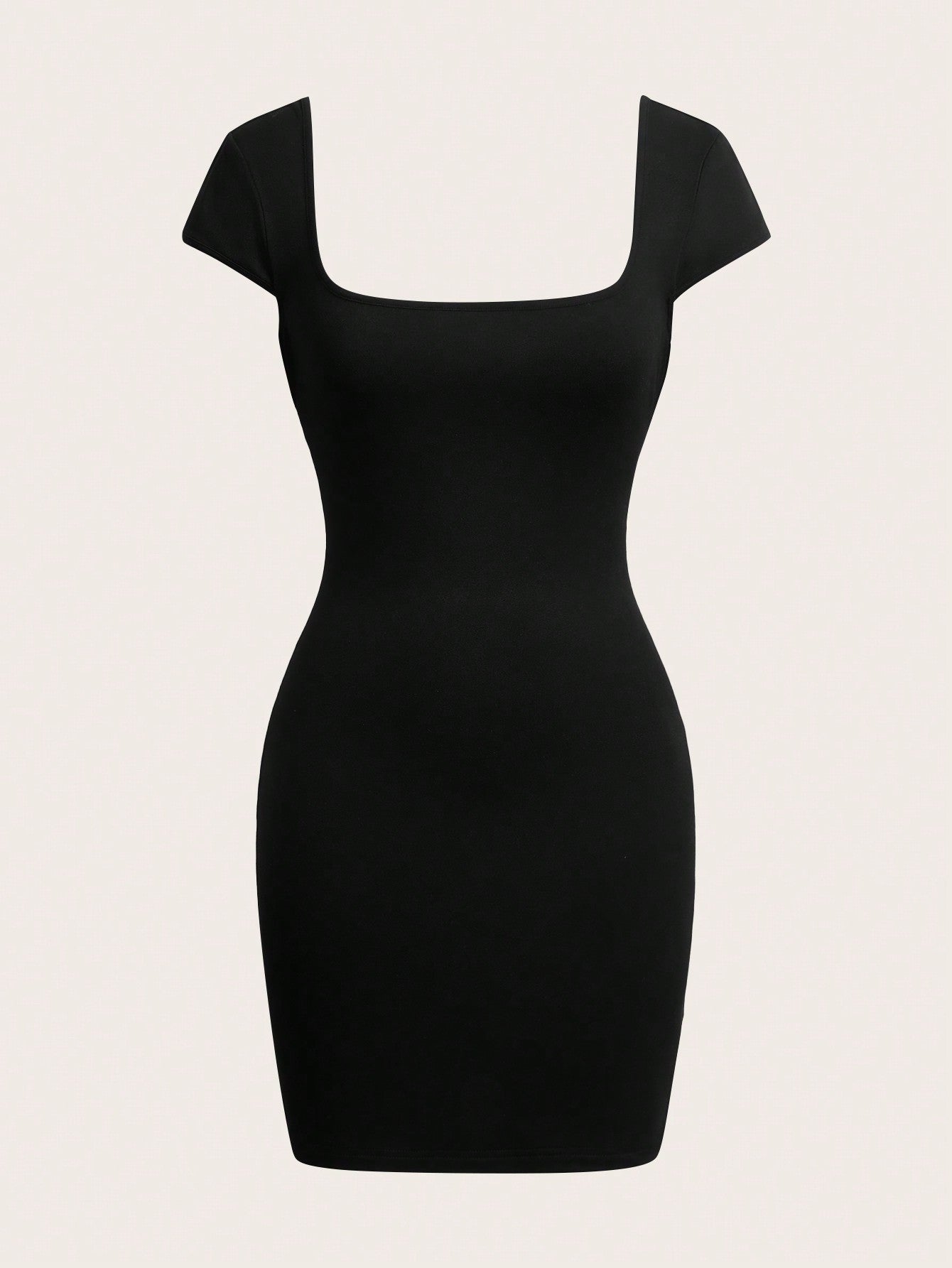 Solid Color Mini Dress Neutral Color Single Piece Sleeveless Design For Casual Wear