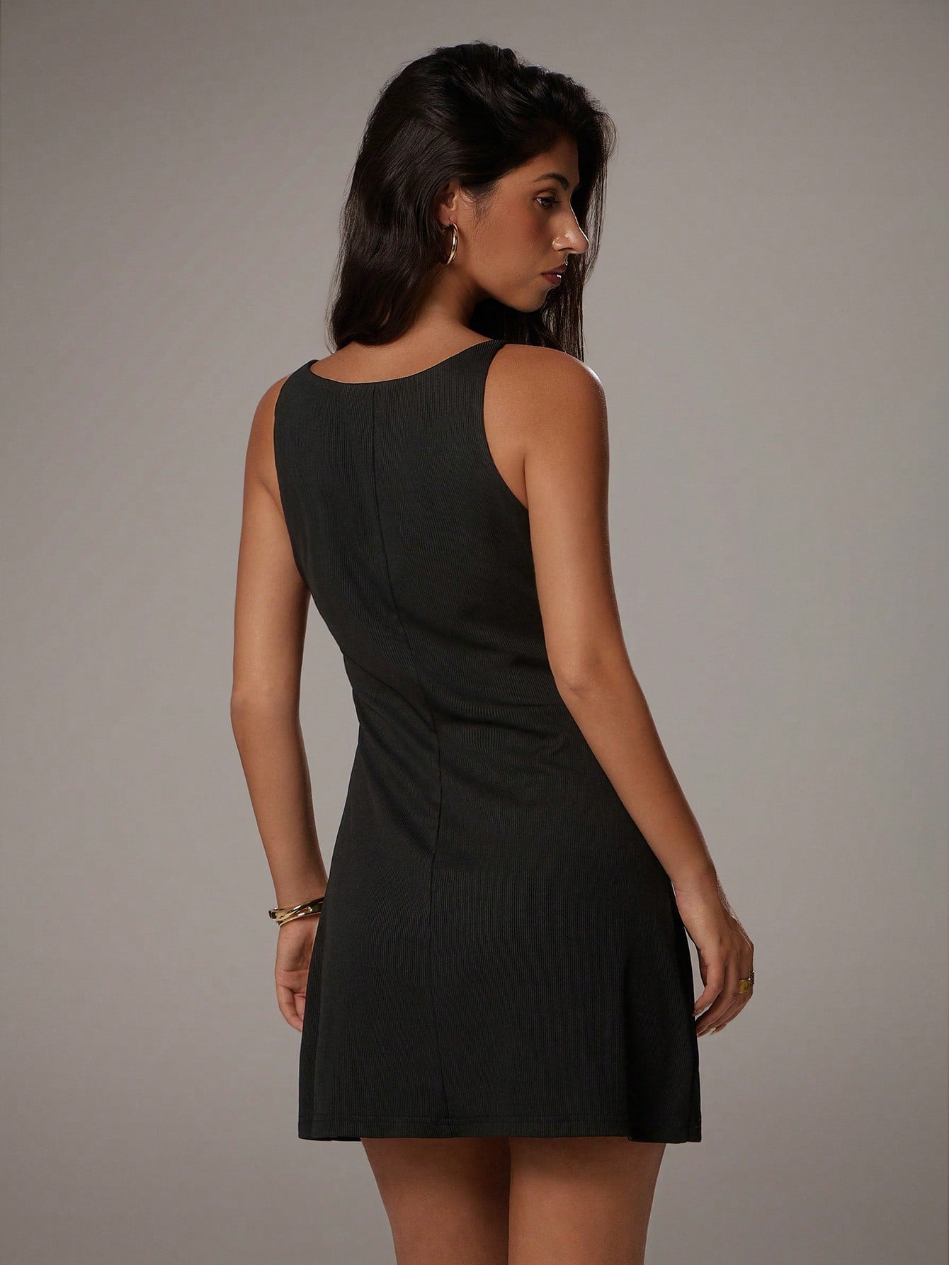 Women’s Woven Fabric Mini Dress, A-Line Silhouette, Solid Pattern, 1 Piece, For Daily and Work Wear