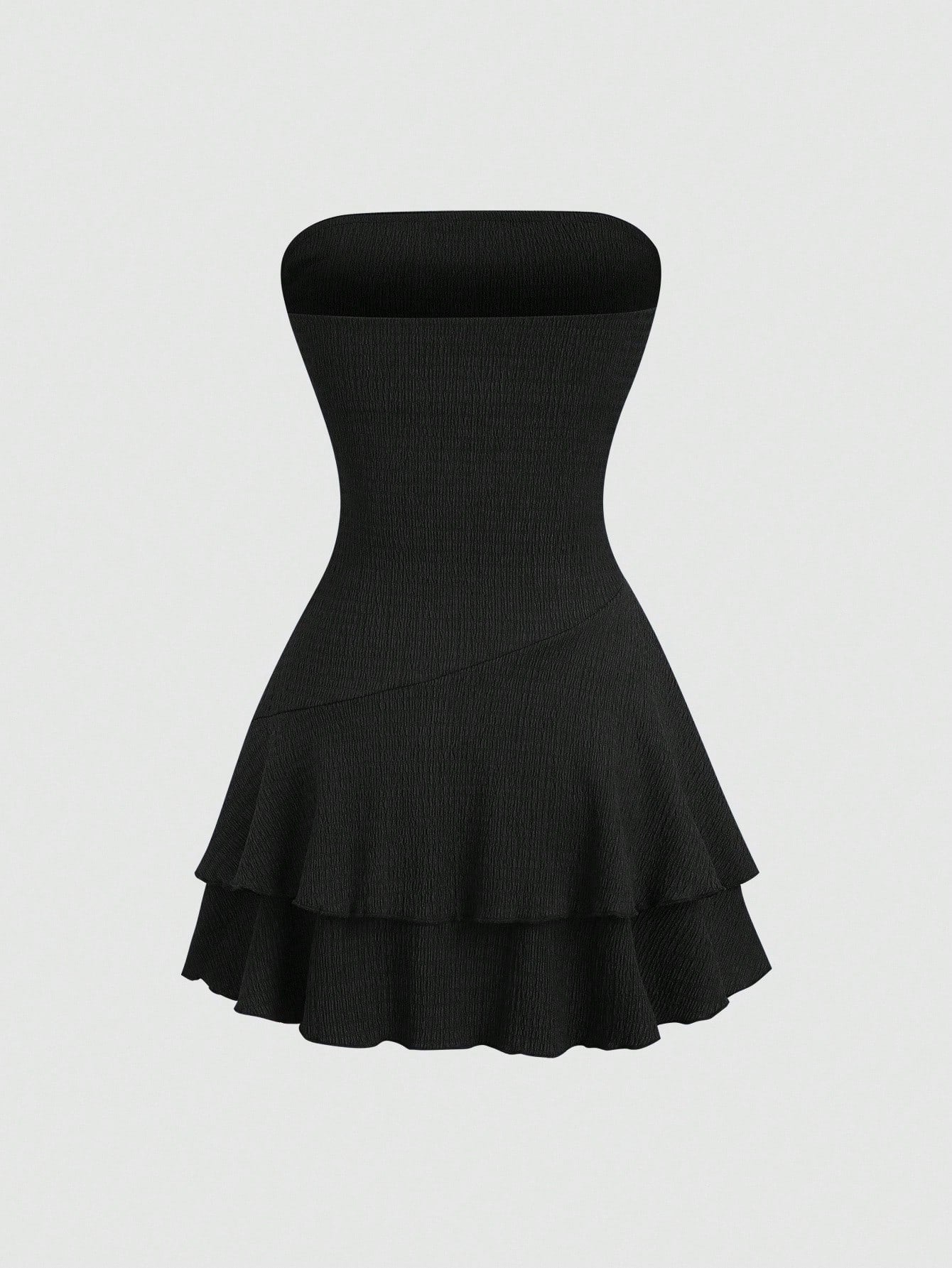 Textured Fabric Dress Neutral Color Single Piece Sleeveless Design For Daily Styling