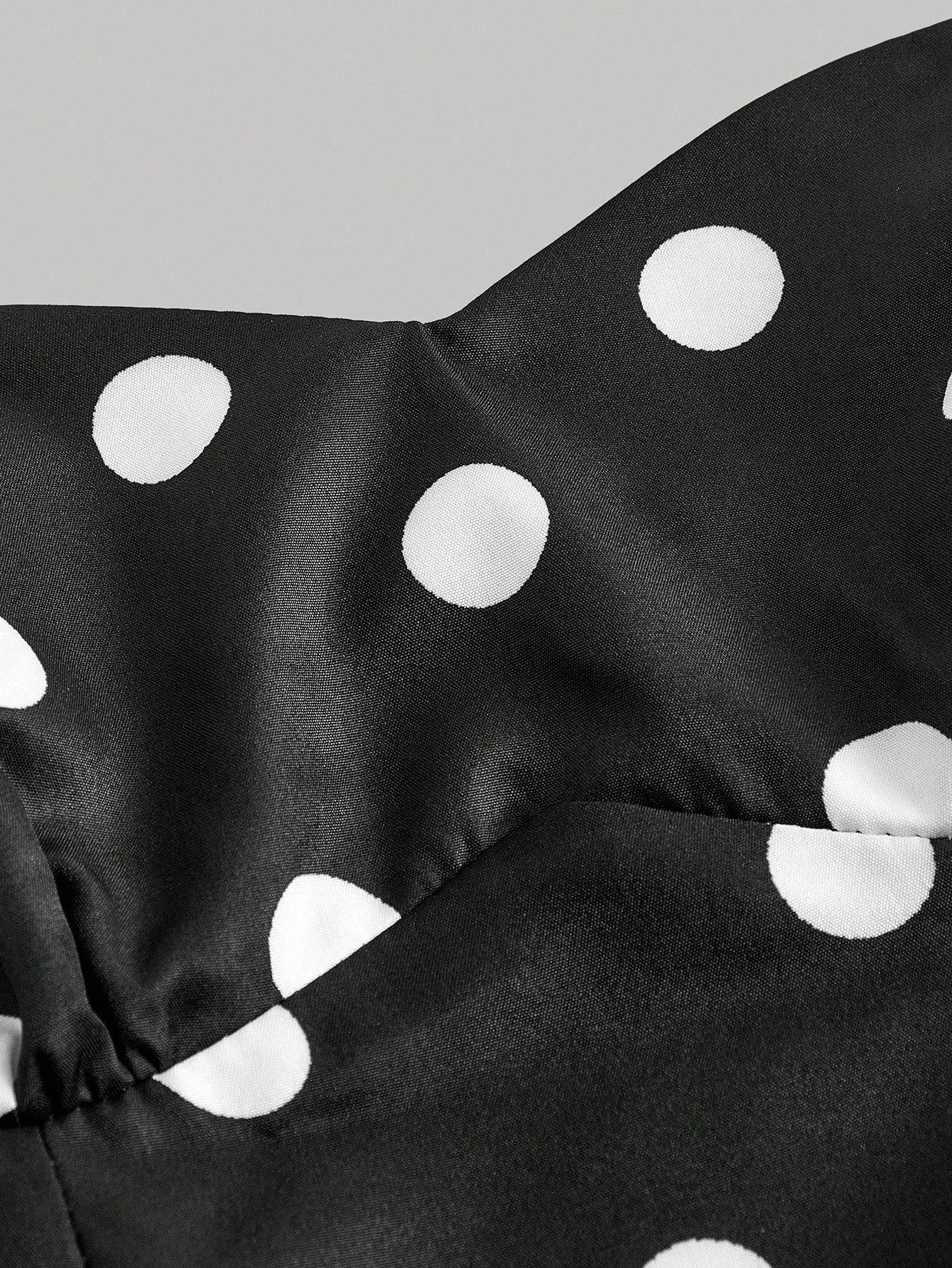 Polka Dot Pattern Long Dress Neutral Color Single Piece Bandeau Design For General Occasions