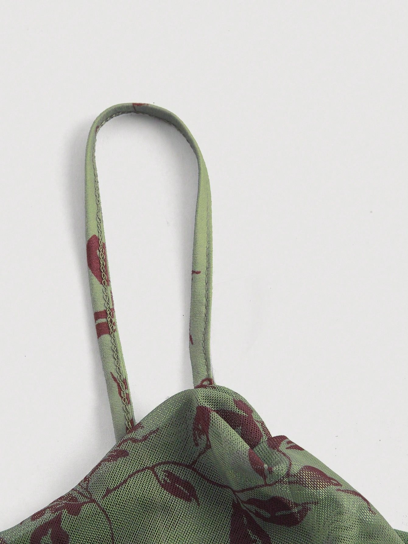 Floral Pattern Short Dress Olive Green Color Single Piece Short Sleeve Design For Daily Styling