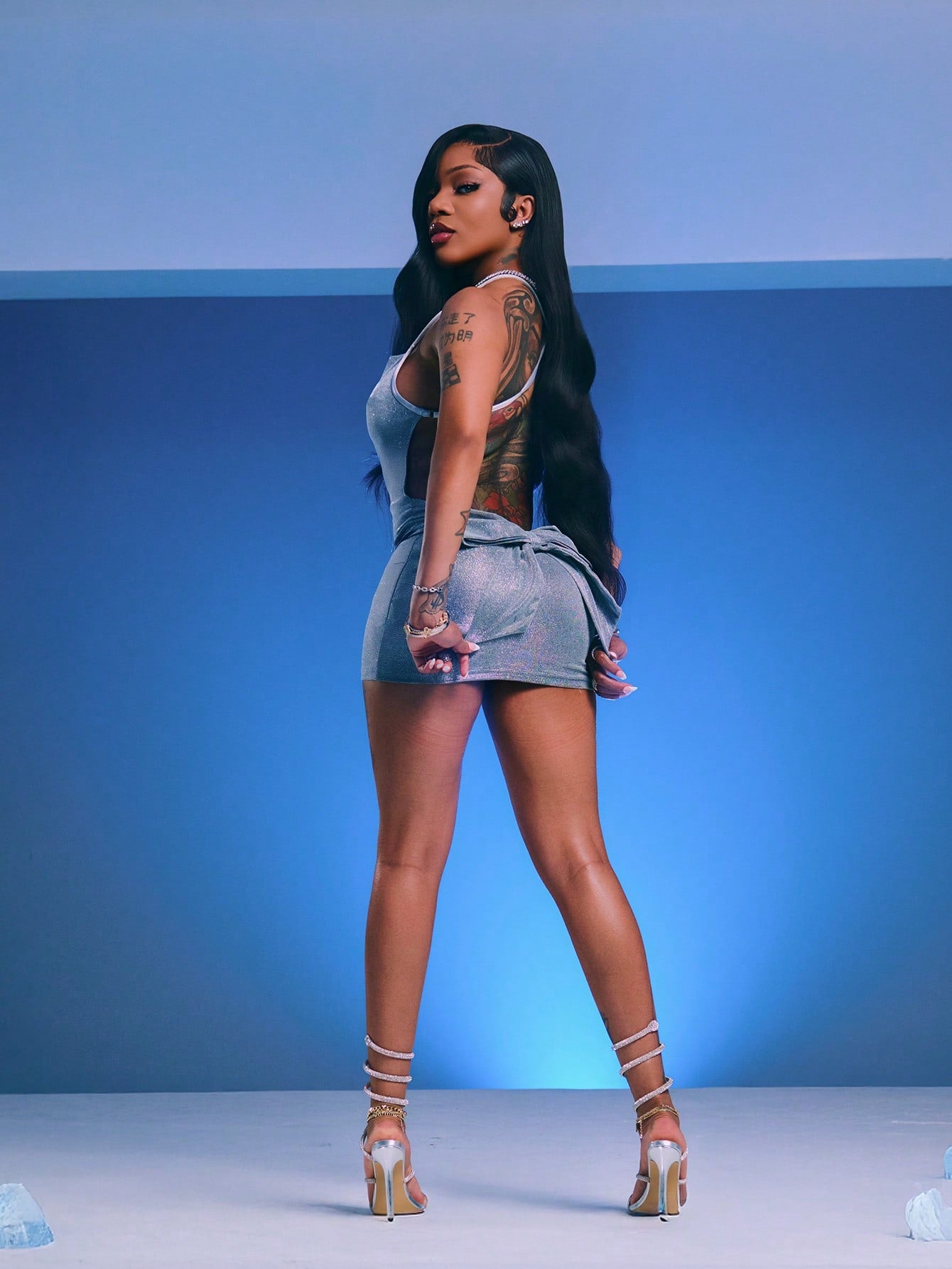 Metallic Backless Mini Dress for Summer Events