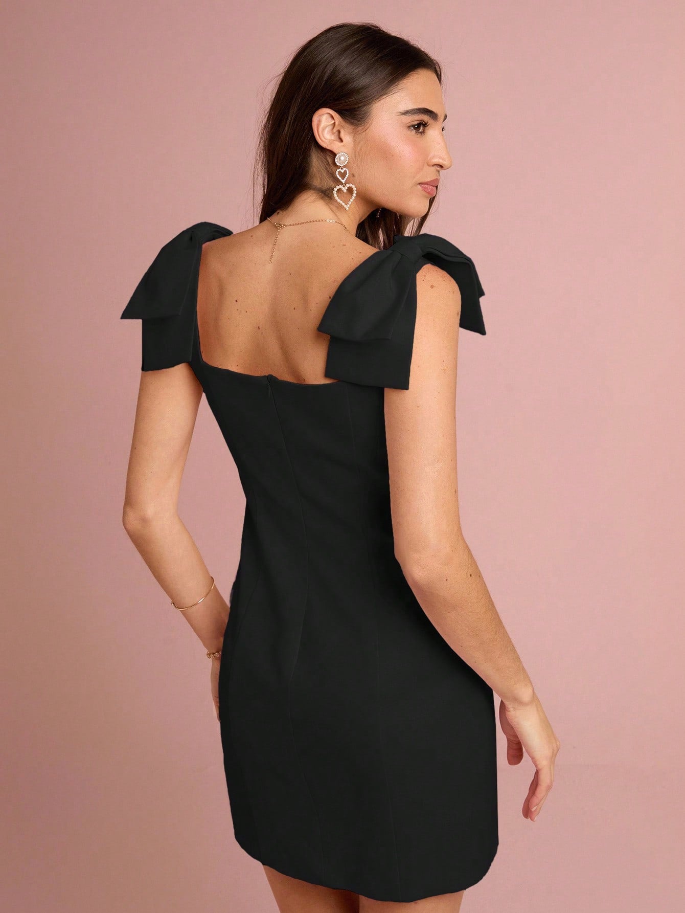 Women’s Woven Fabric Sleeveless Mini Dress, Solid Pattern, Simple Silhouette, 1 Piece, For Summer Wear