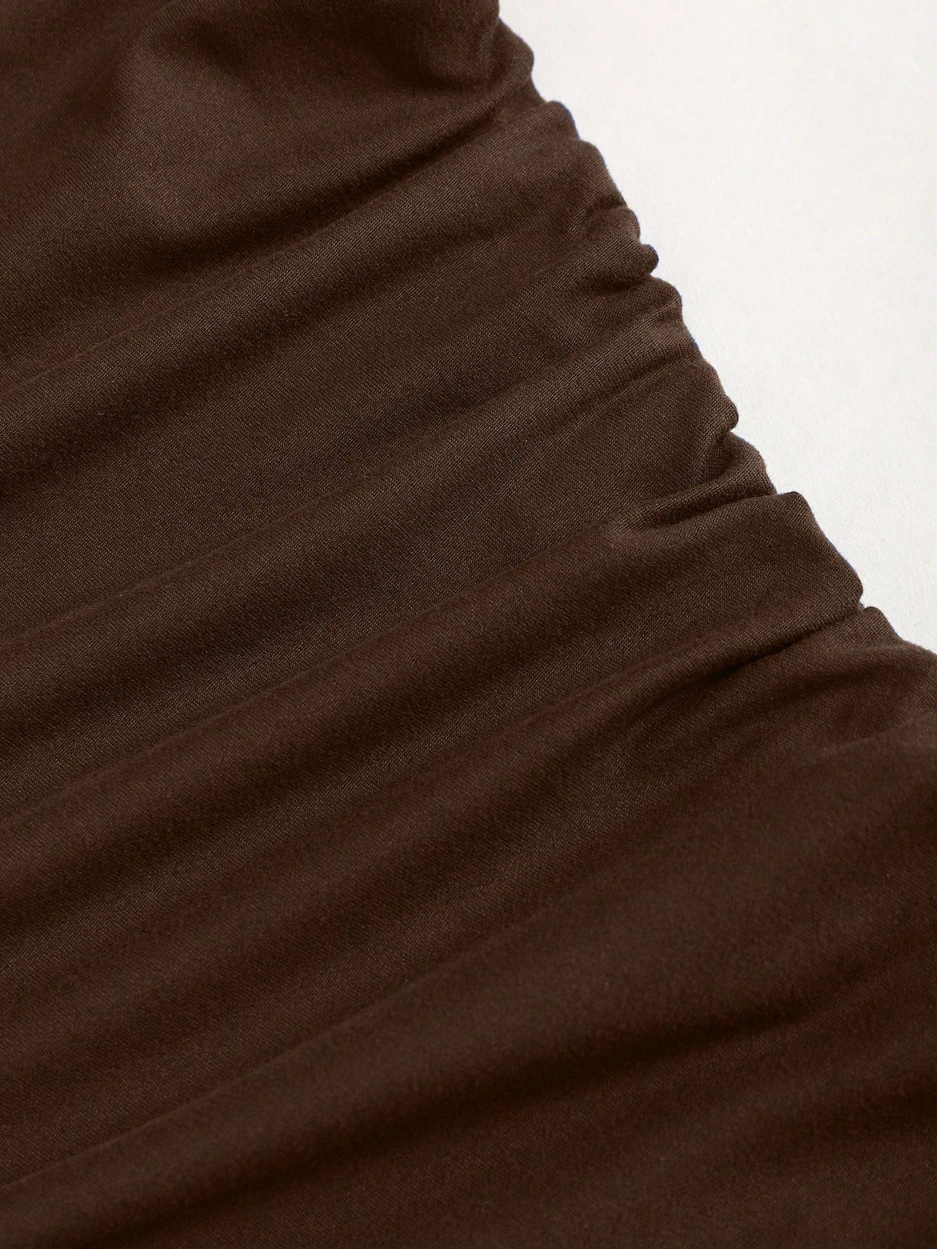 Solid Color Mini Dress Neutral Color Single Piece Drawstring Asymmetrical Hem Design For Casual Wear