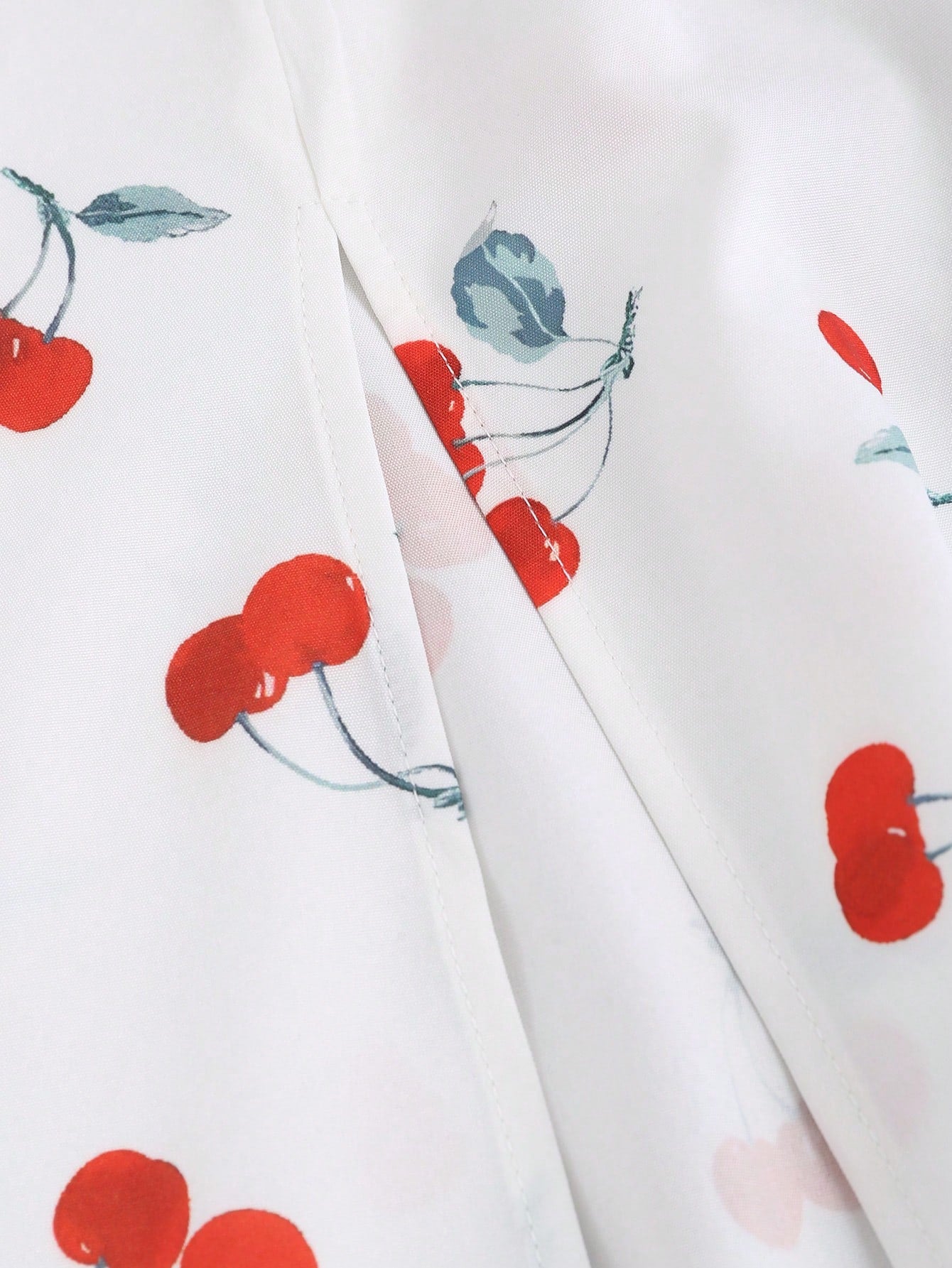 Fruit Print Maxi Dress Neutral Color Single Piece Sleeveless Strap Knot Detail Design For Casual Wear