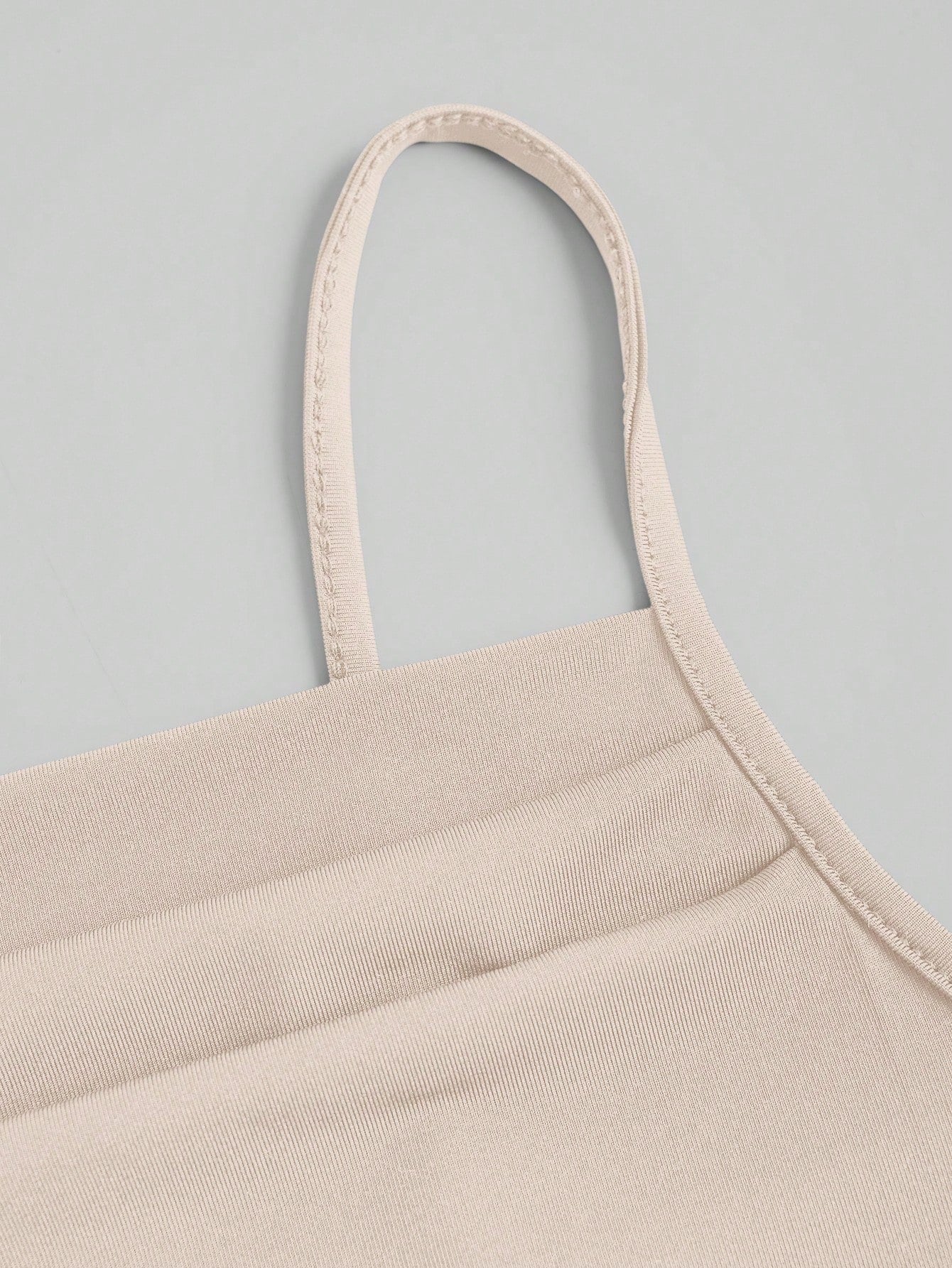 Solid Color Maxi Dress Neutral Color Single Piece Sleeveless Cami Design For General Occasions