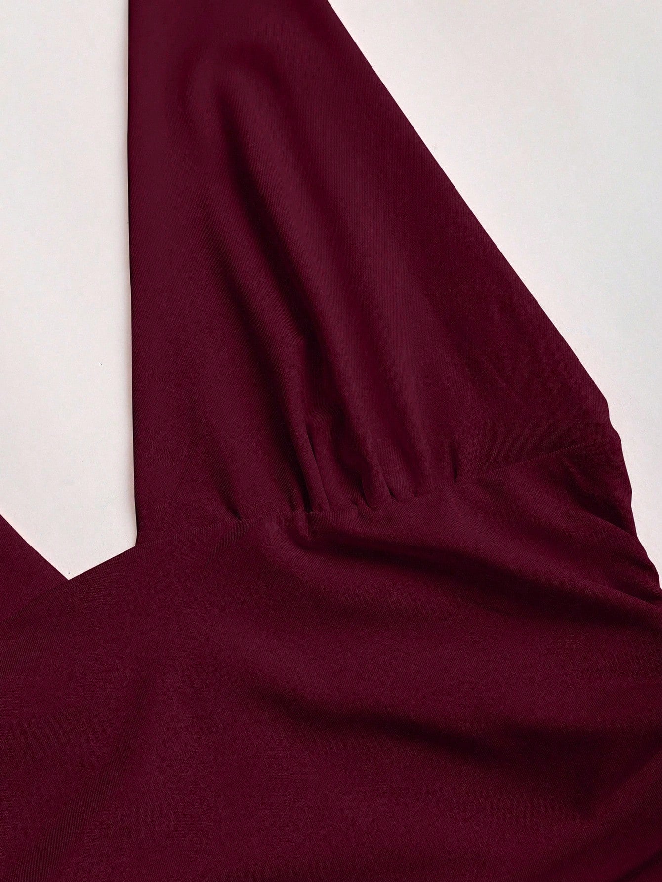 Solid Color Mini Dress Neutral Color Single Piece Asymmetrical Hem Waist Detail Design For Daily Styling