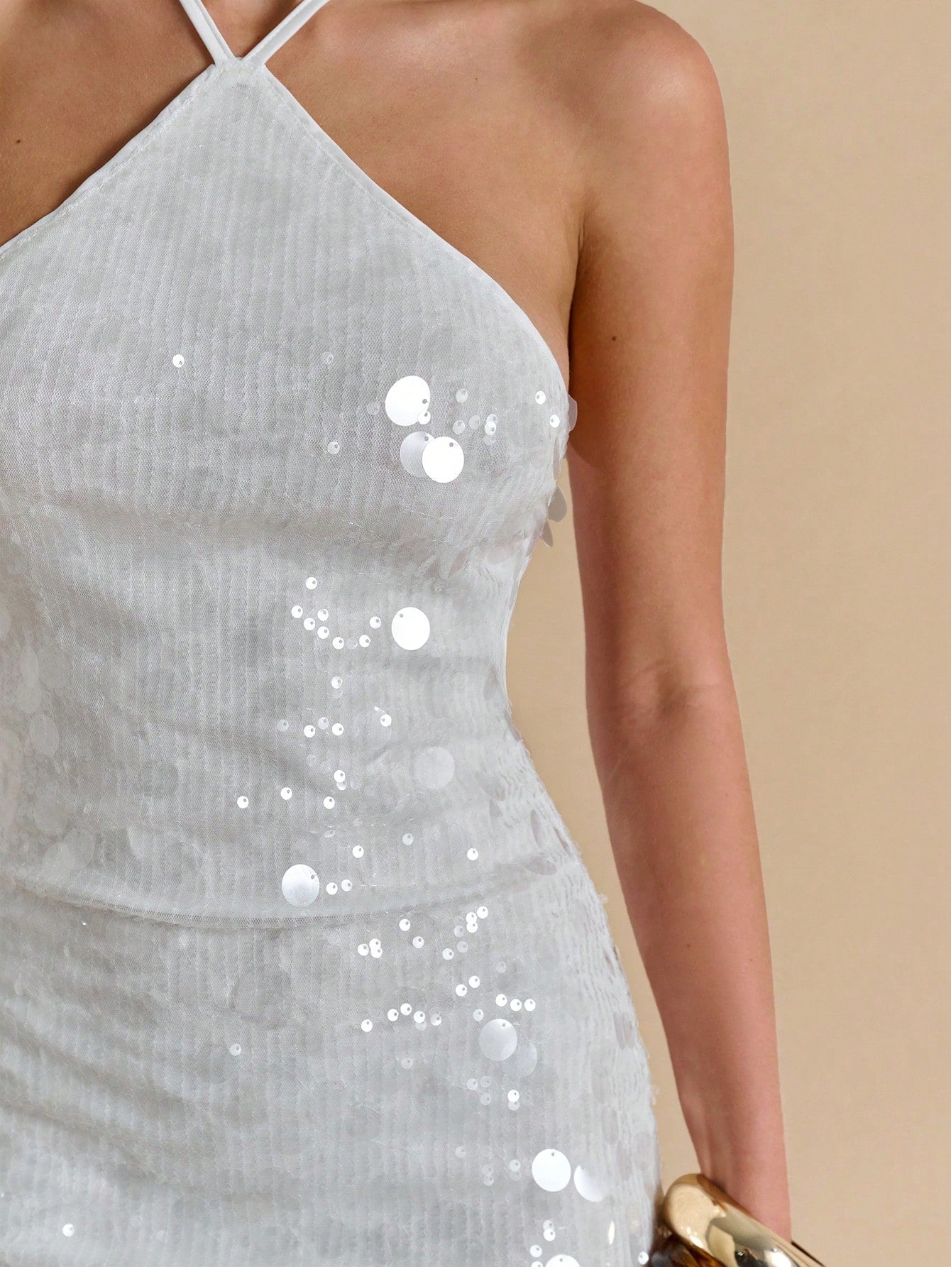 Backless Sequined Mini Dress for Resort, Party, and Summer Occasions