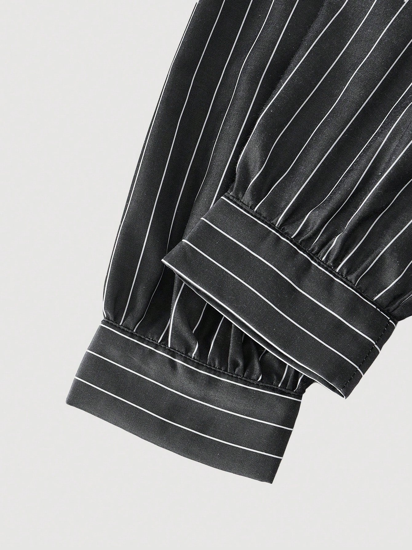 Women’s Woven Fabric Long Sleeve Dress, Stripe Print Cross-Wrap Design with Ruffle Detail, 1 Piece, For Daily and Work Wear