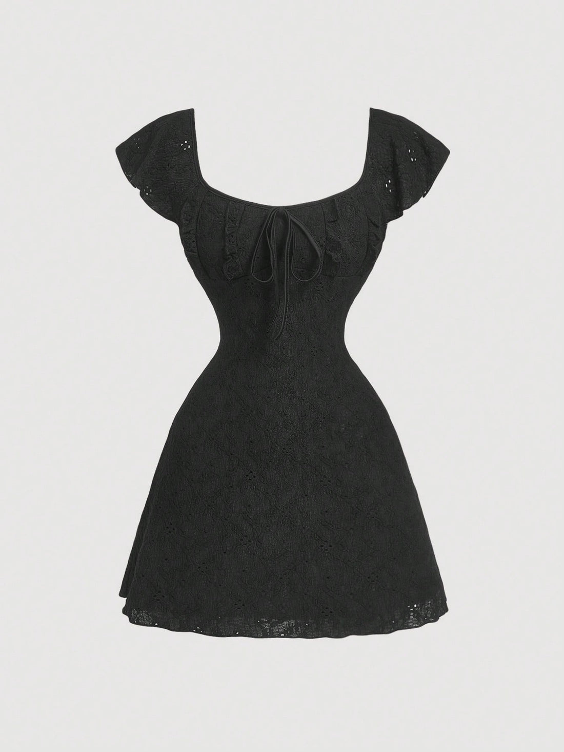 Textured Knit Mini Dress Apricot Color Single Piece Sleeveless Design For Casual Wear