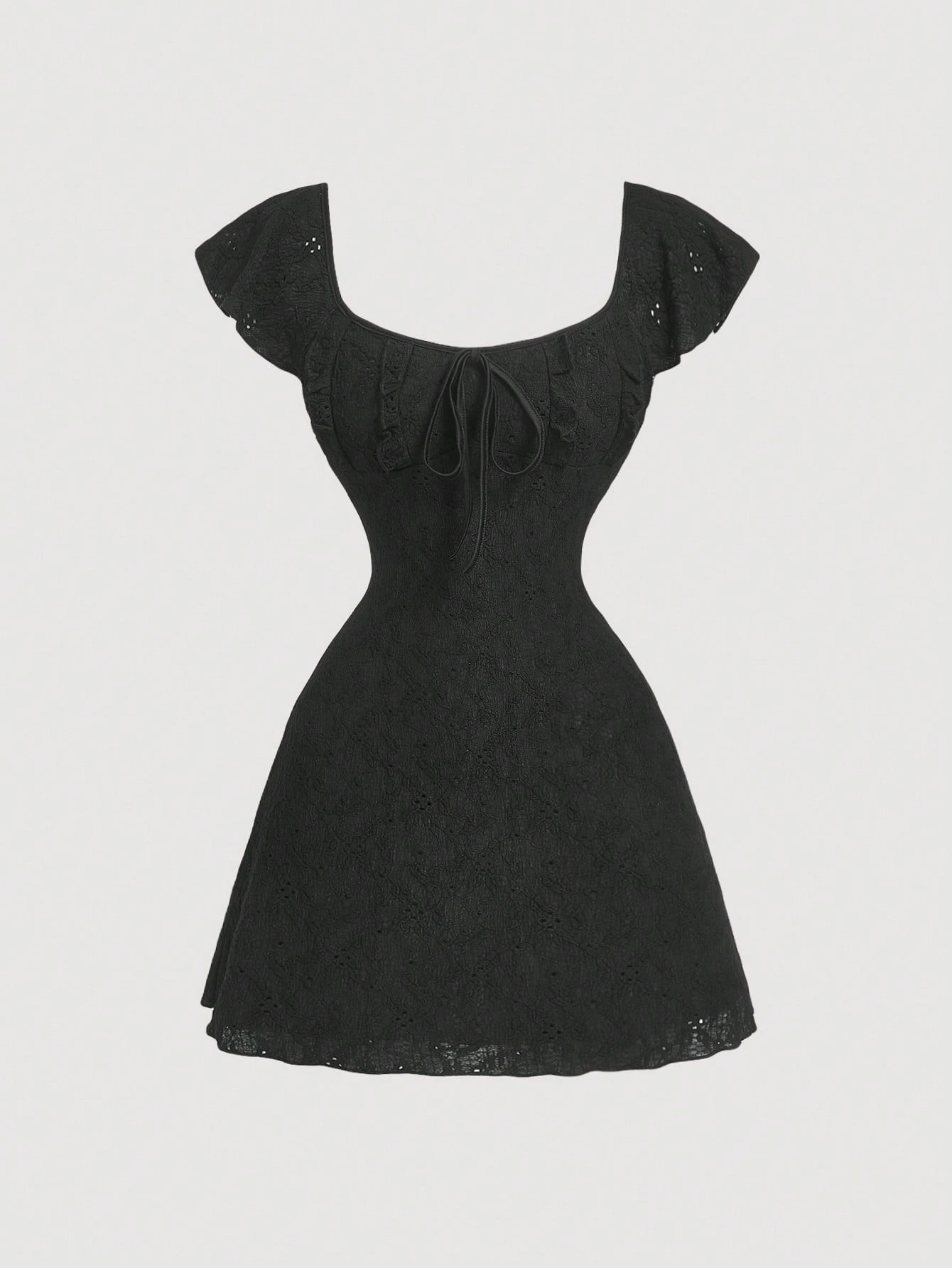 Textured Knit Mini Dress Apricot Color Single Piece Sleeveless Design For Casual Wear