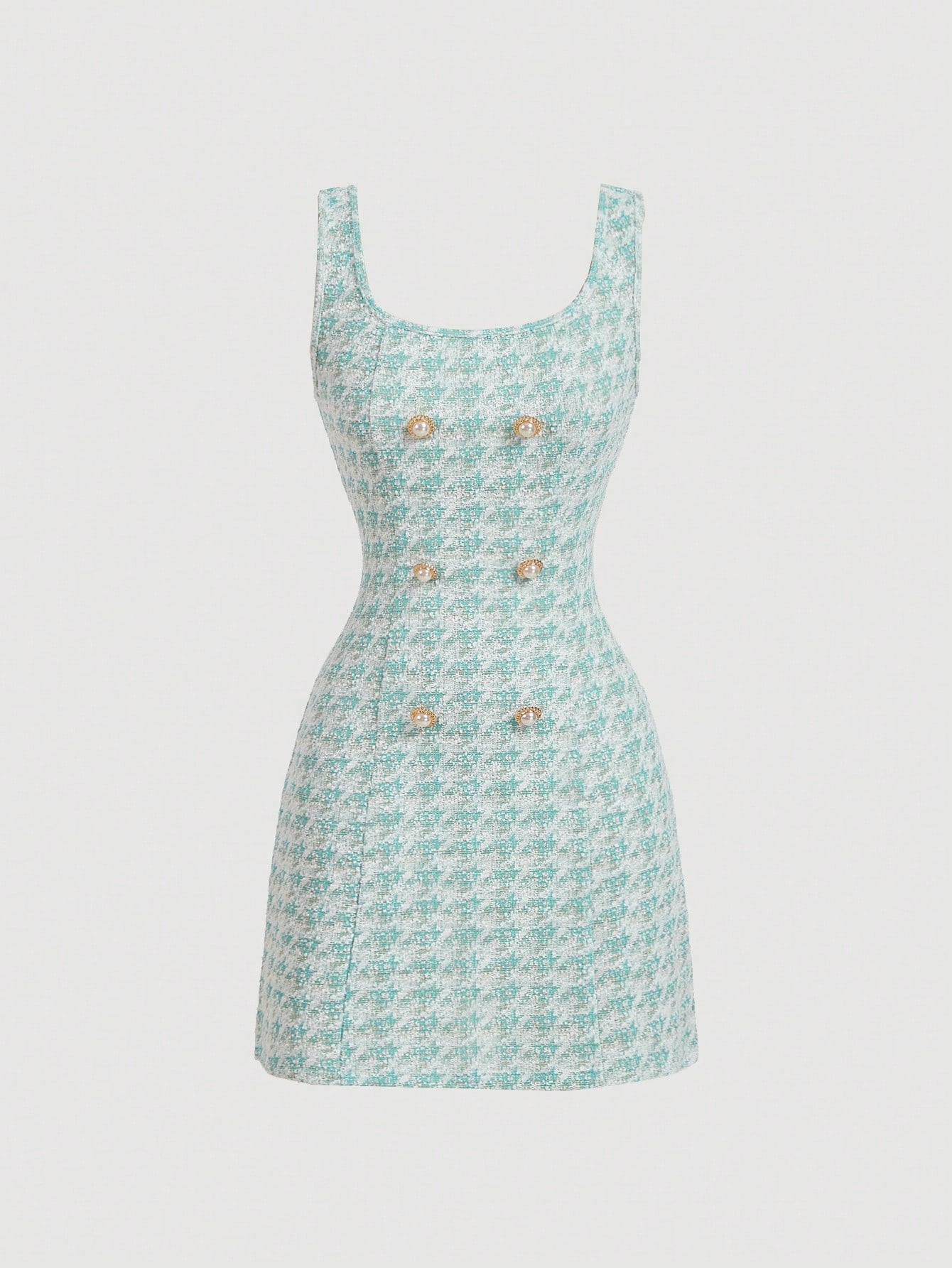 Multicolor Knit Mini Dress Neutral Tone Single Piece Sleeveless Design For Casual Wear