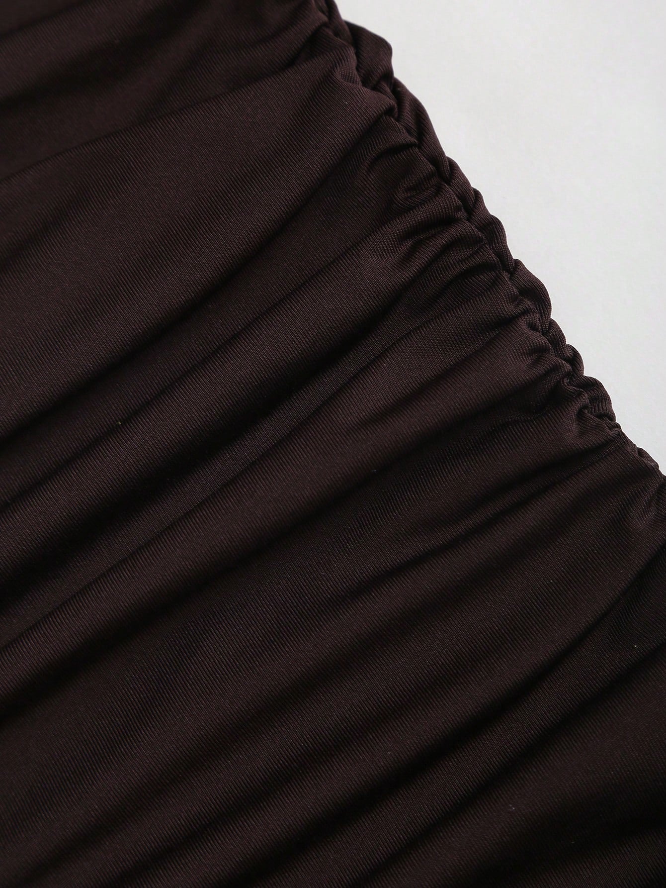 Solid Color Mini Dress Neutral Color Single Piece U Shape Neck Ruffle Detail Design For Daily Styling