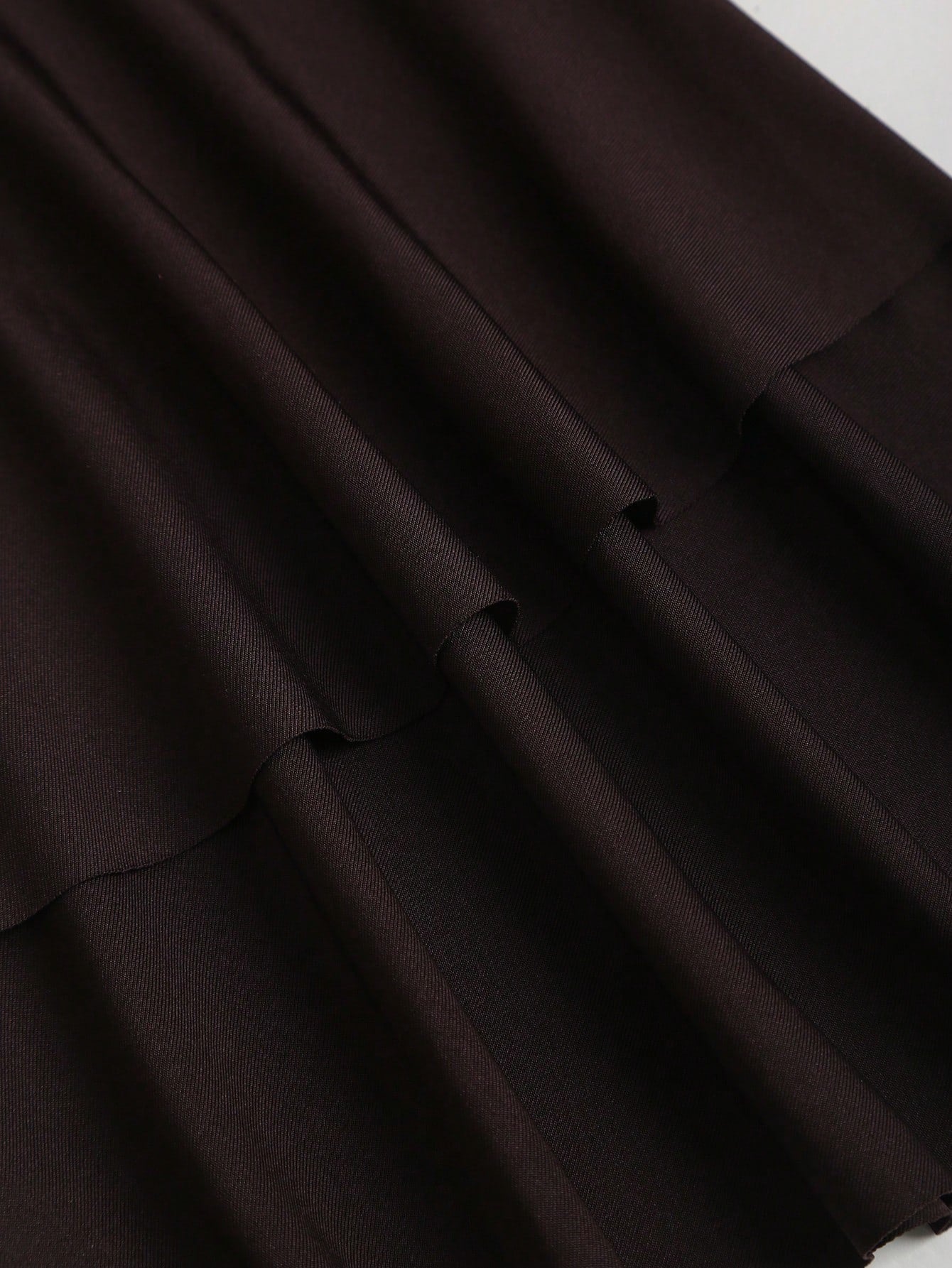 Solid Color Mini Dress Neutral Color Single Piece U Shape Neck Ruffle Detail Design For Daily Styling