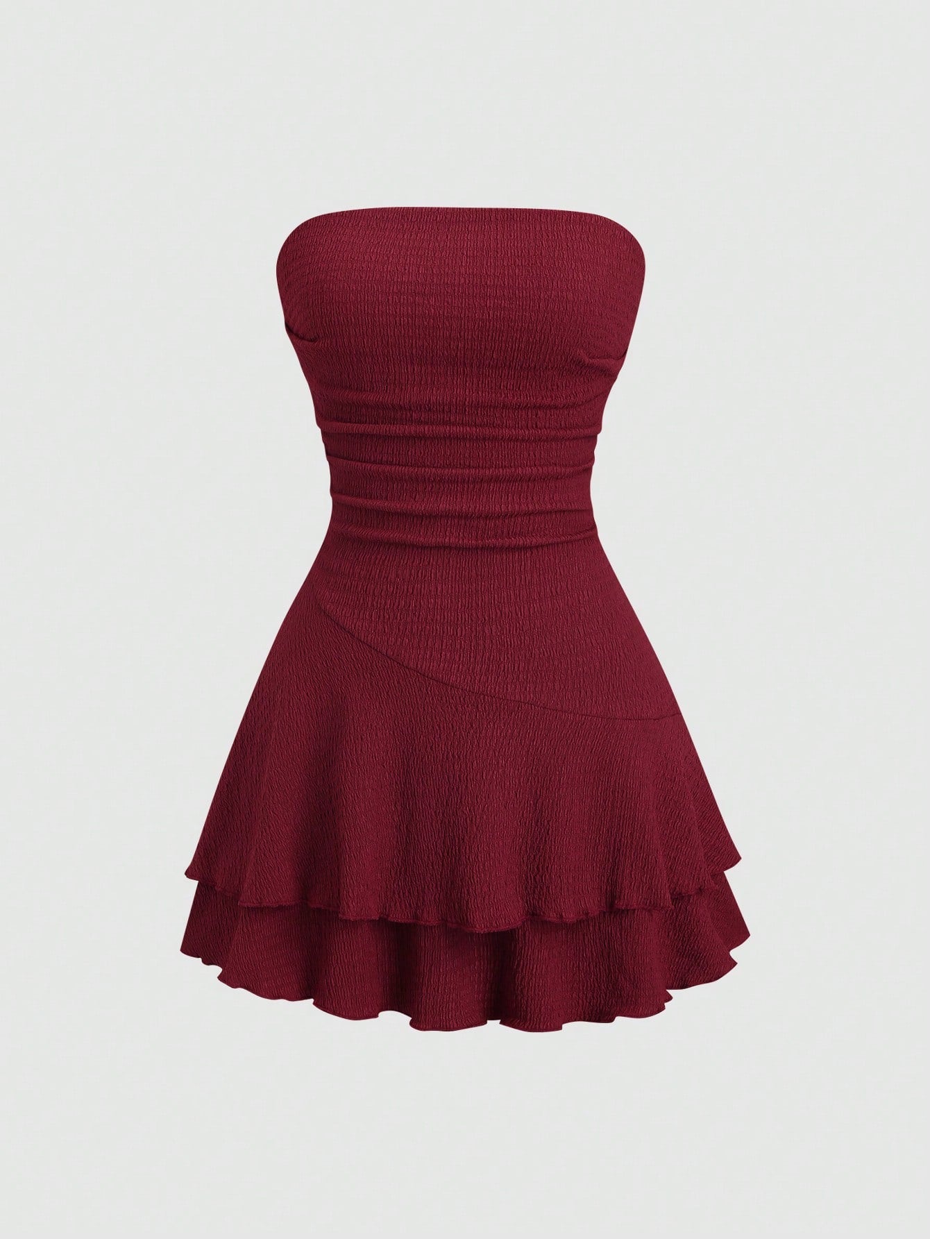 Textured Fabric Dress Neutral Color Single Piece Sleeveless Design For Daily Styling