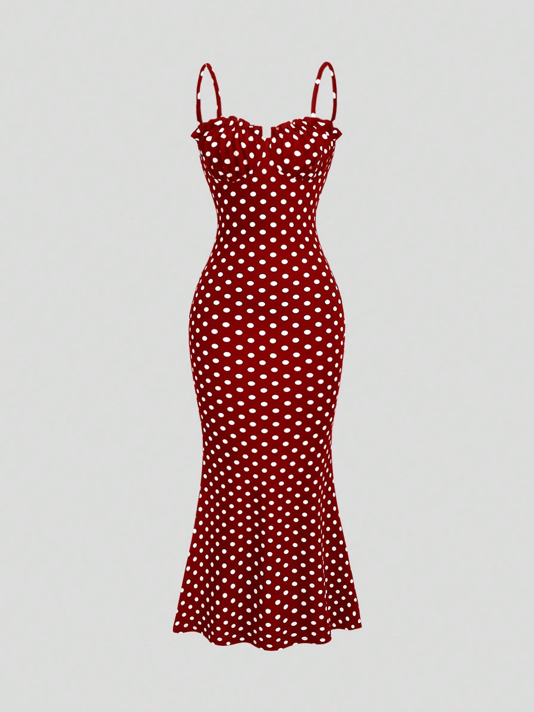 Polka Dot Pattern Dress Black and White Color Single Piece Sleeveless Strap Design For Casual Wear