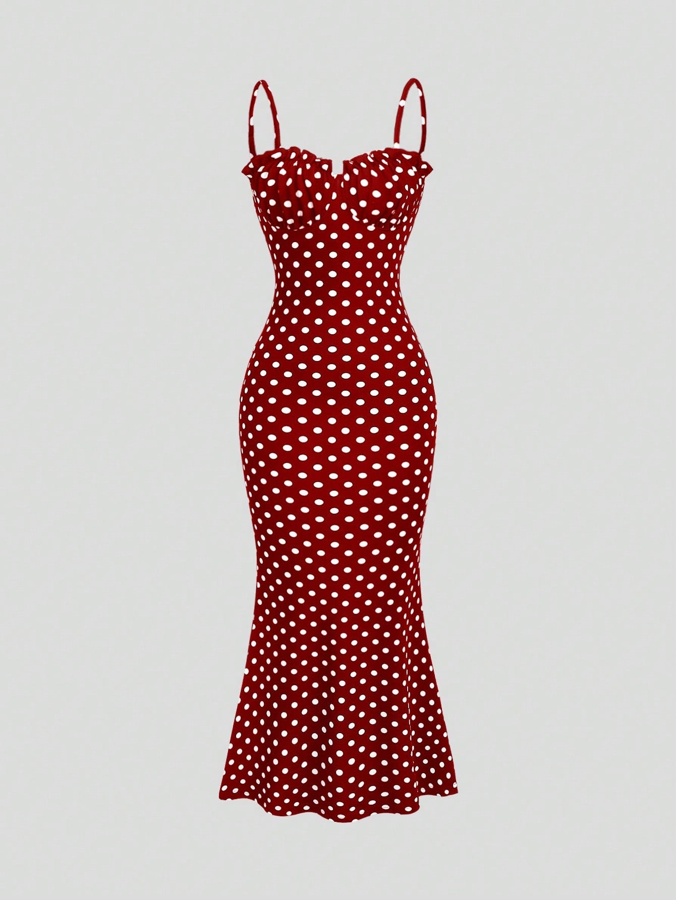Polka Dot Pattern Dress Black and White Color Single Piece Sleeveless Strap Design For Casual Wear