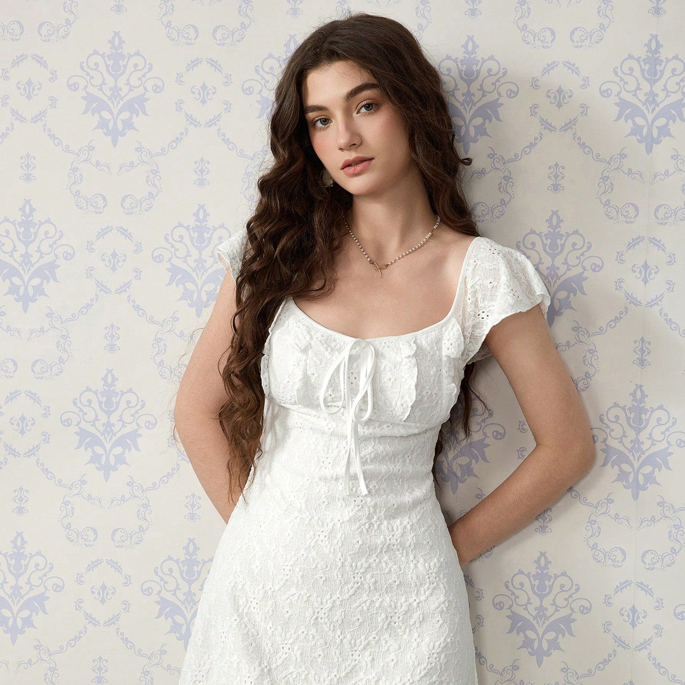 Textured Knit Mini Dress Apricot Color Single Piece Sleeveless Design For Casual Wear