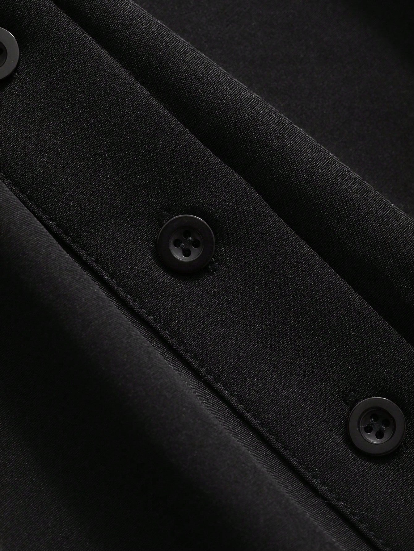 Solid Color Overall Style Dress with Button Front Design for Casual Wear