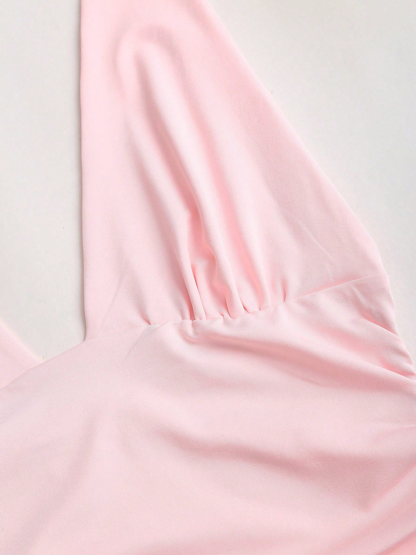 Solid Color Mini Dress Neutral Color Single Piece Asymmetrical Hem Waist Detail Design For Daily Styling