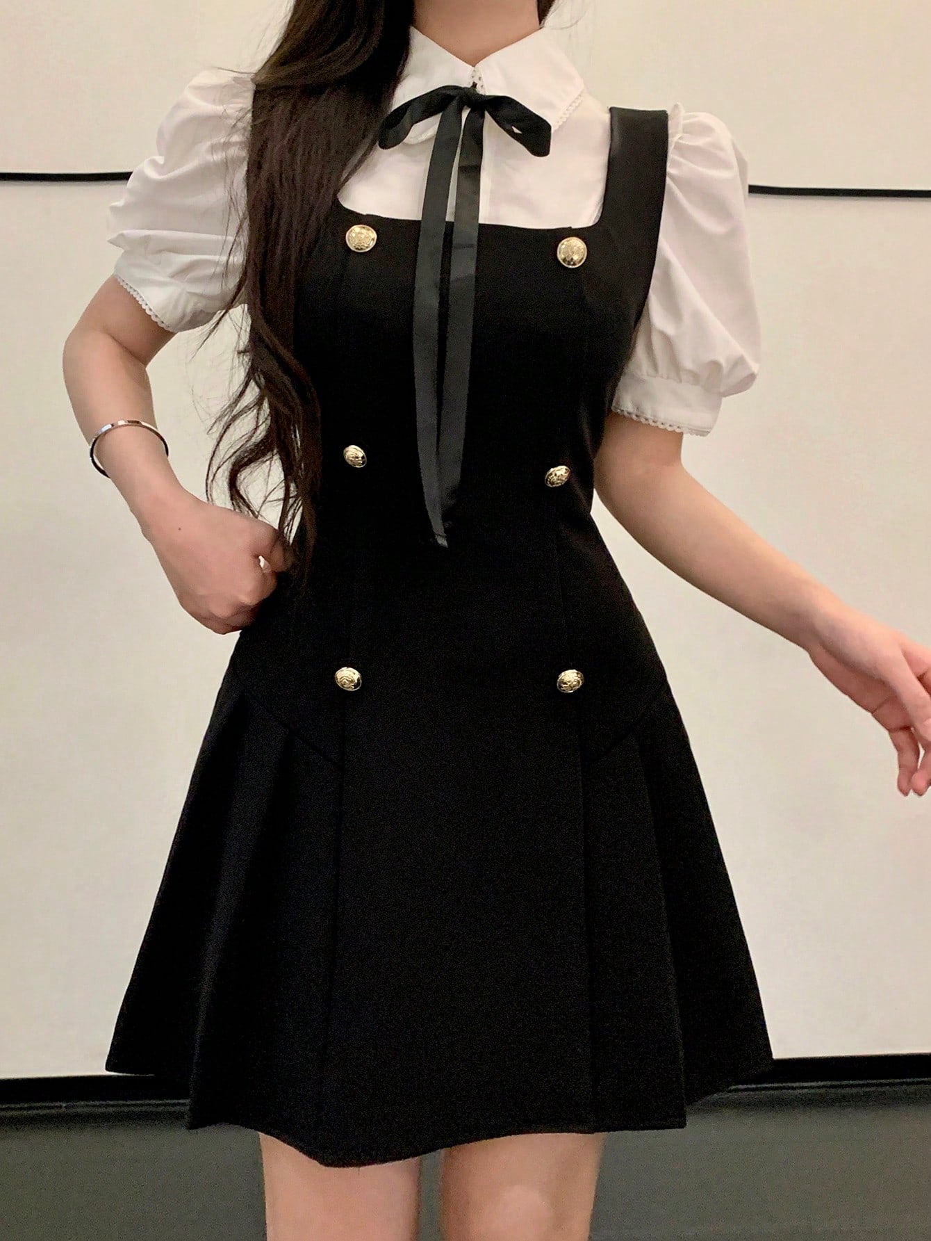 Women’s Woven Fabric Dress, Sleeveless Buckle Detail Design, 1 Piece, For Seasonal Everyday Wear