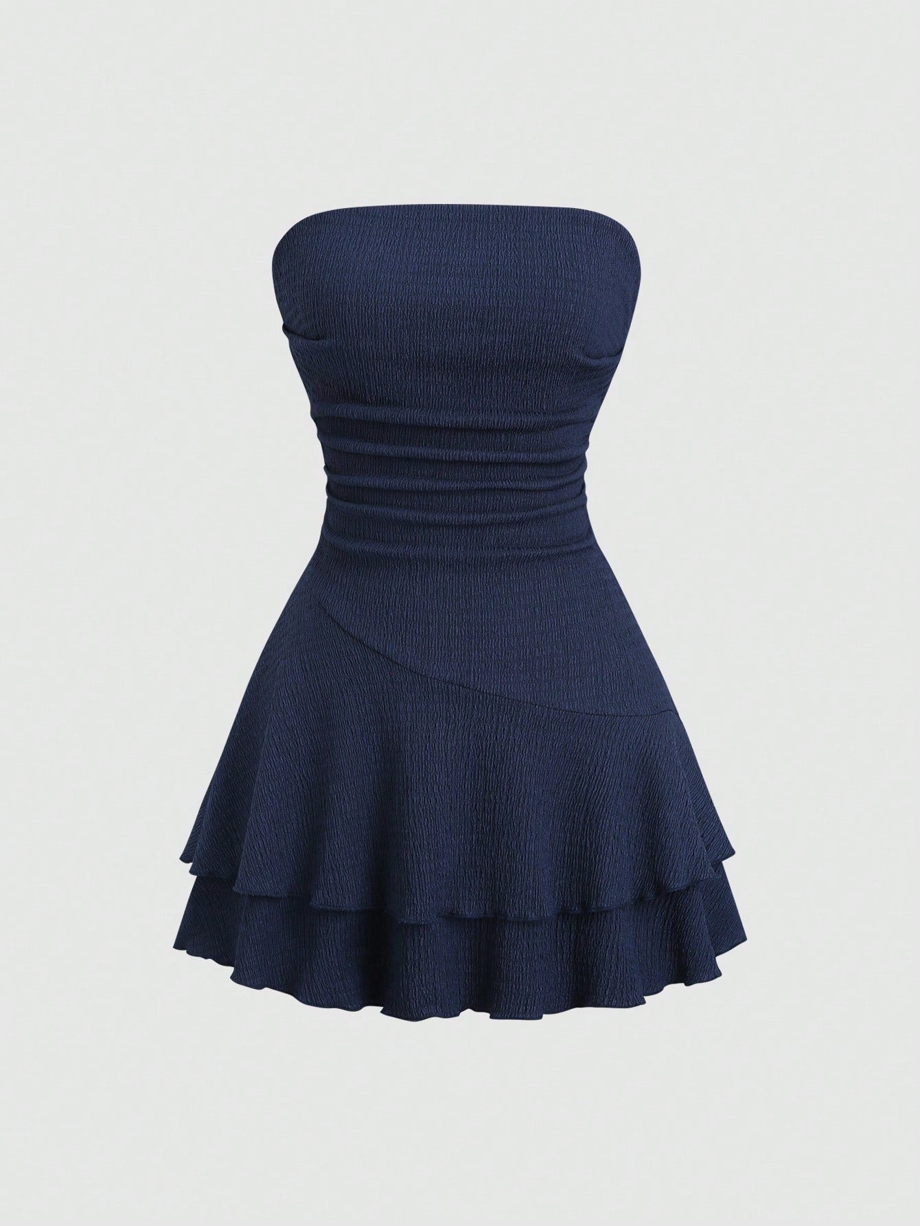 Textured Fabric Dress Neutral Color Single Piece Sleeveless Design For Daily Styling